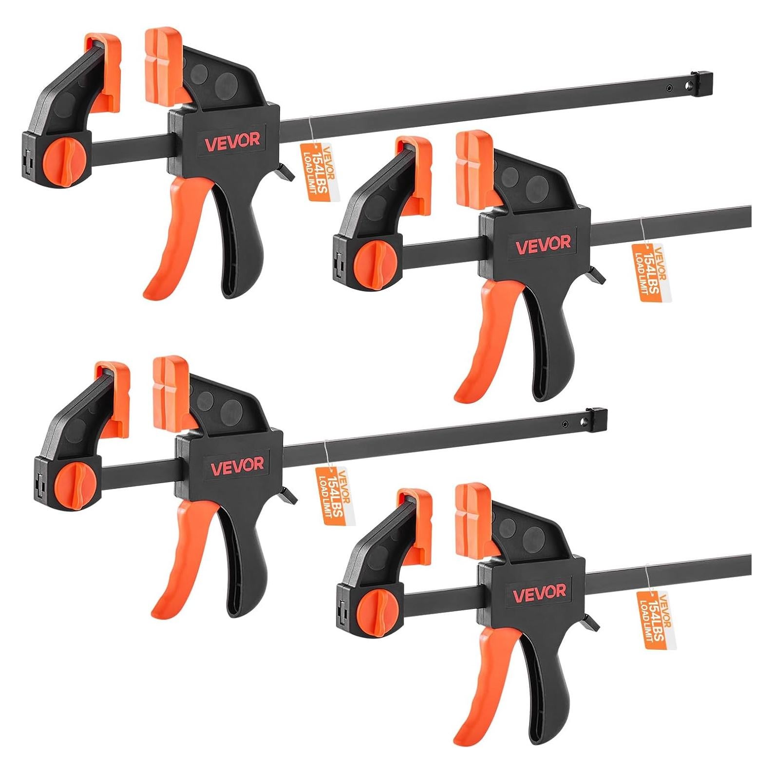 Abrazaderas para Carpintería VEVOR 30 cm y 15 cm, 4 Piezas