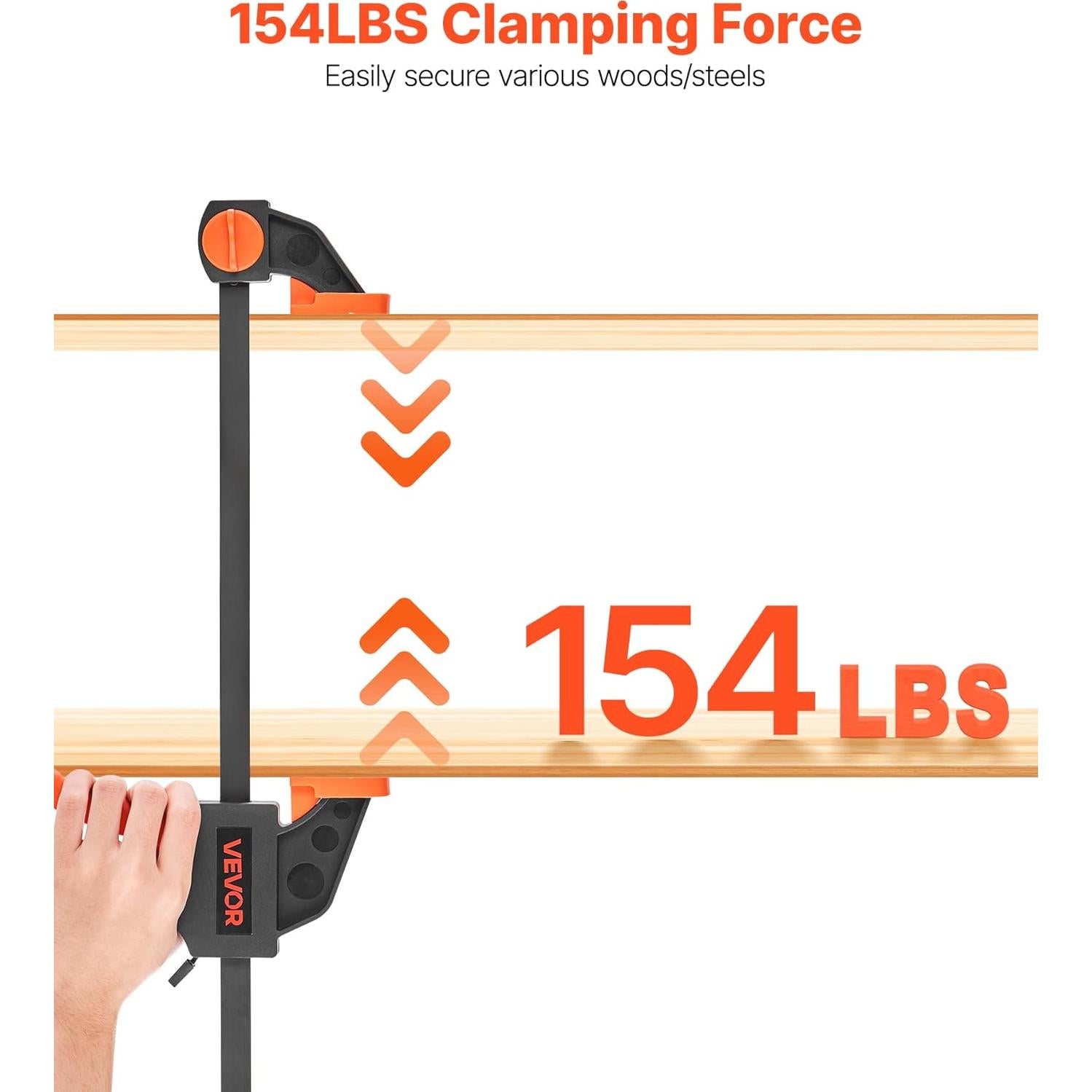 Abrazaderas para Carpintería VEVOR 30 cm y 15 cm, 4 Piezas