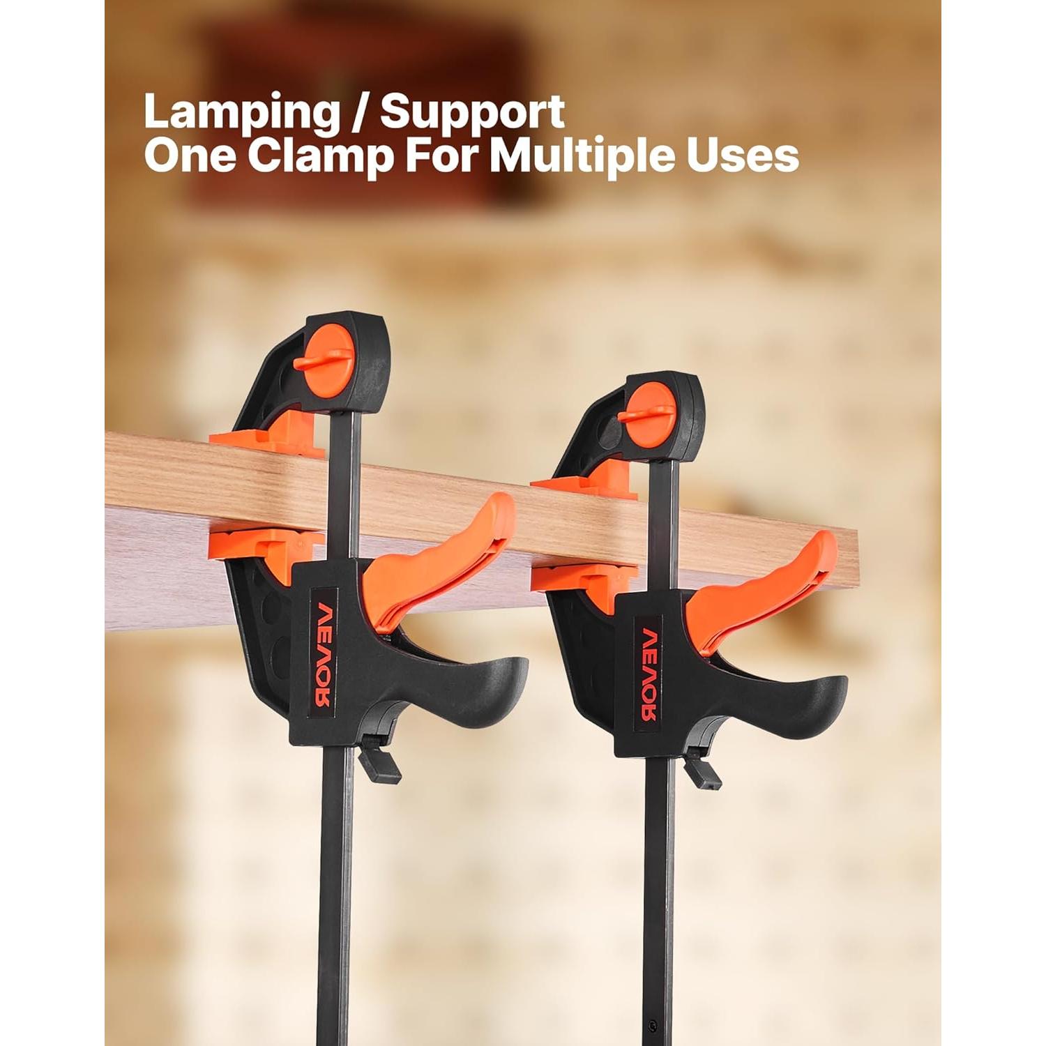 Abrazaderas para Carpintería VEVOR 30 cm y 15 cm, 4 Piezas