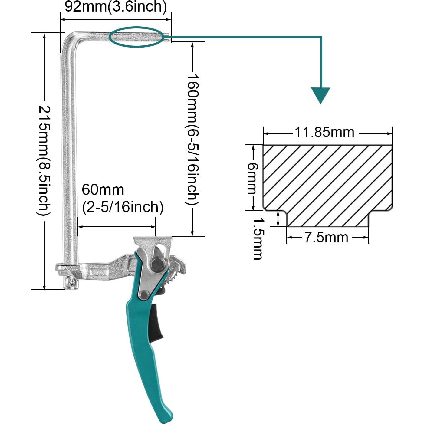 Abrazadera Rápida Toolcool para Sierra de Carraca - 2 Pcs