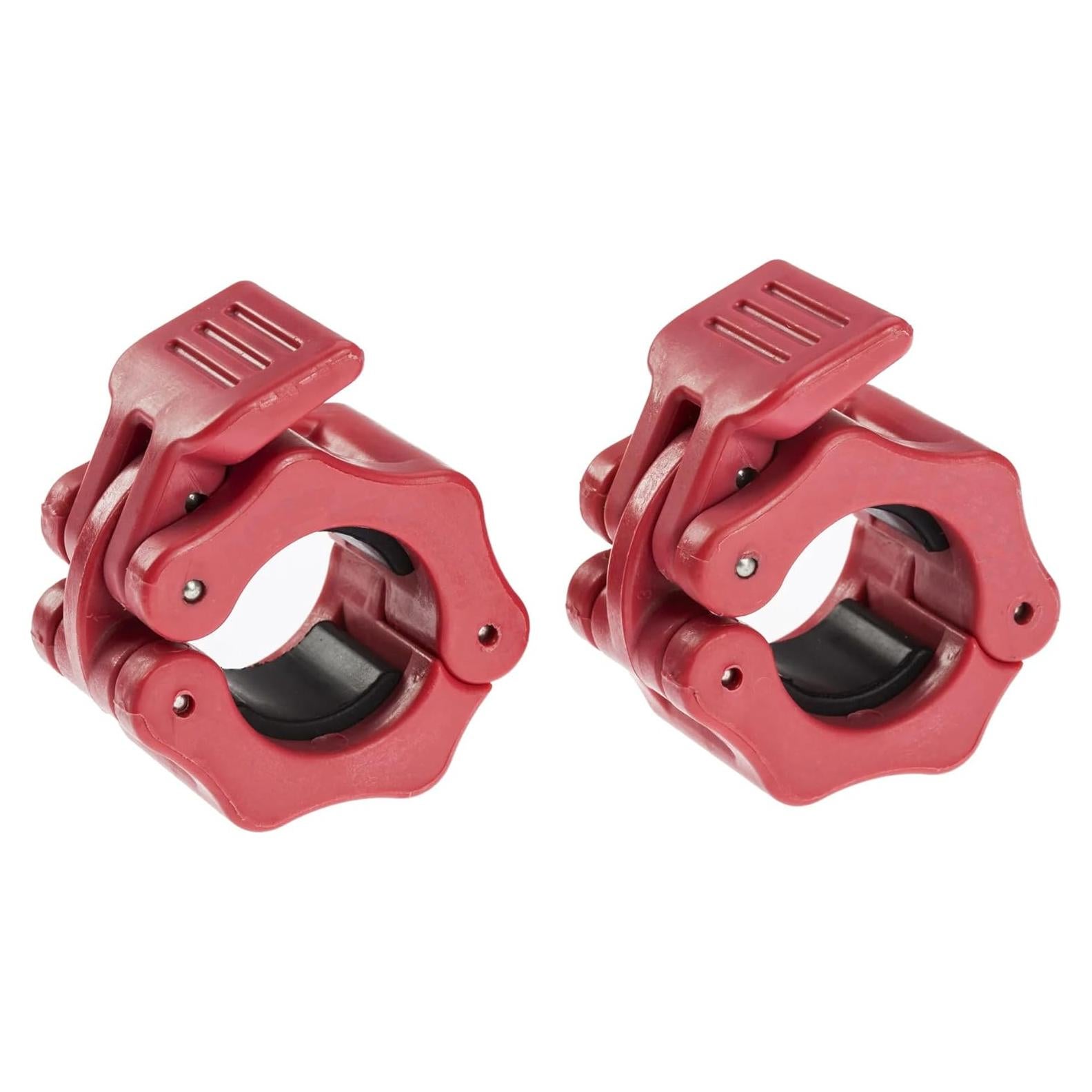 Abrazaderas de barra de 25mm GW Tech Rojo - Par de collares de pesas