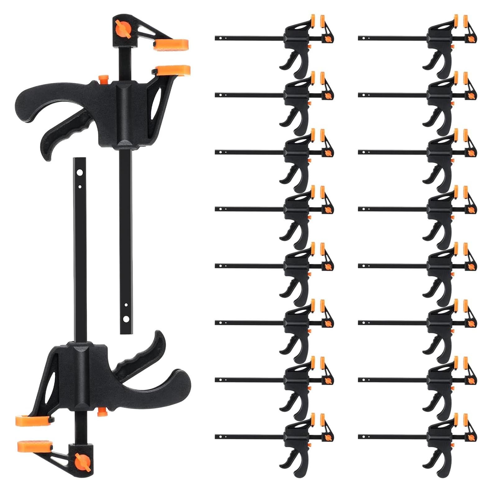 Abrazaderas de Barra 18 Pcs 10.16 cm Lasnten para Carpintería