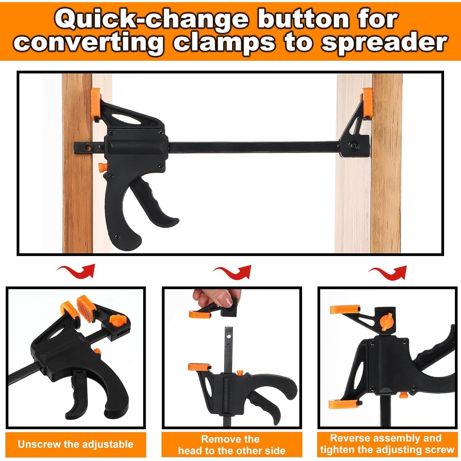 Abrazaderas de Barra 18 Pcs 10.16 cm Lasnten para Carpintería