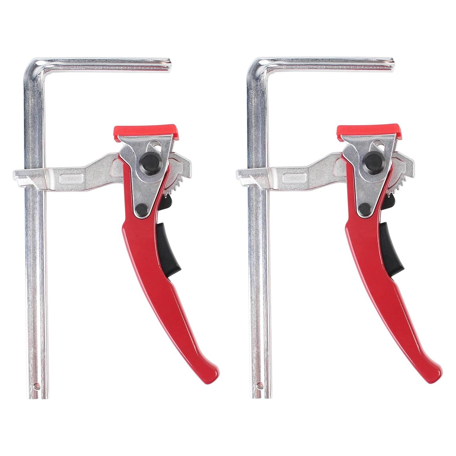 2 Abrazaderas de Mesa de Trinquete KETIPED Rojas 0-15.24 cm