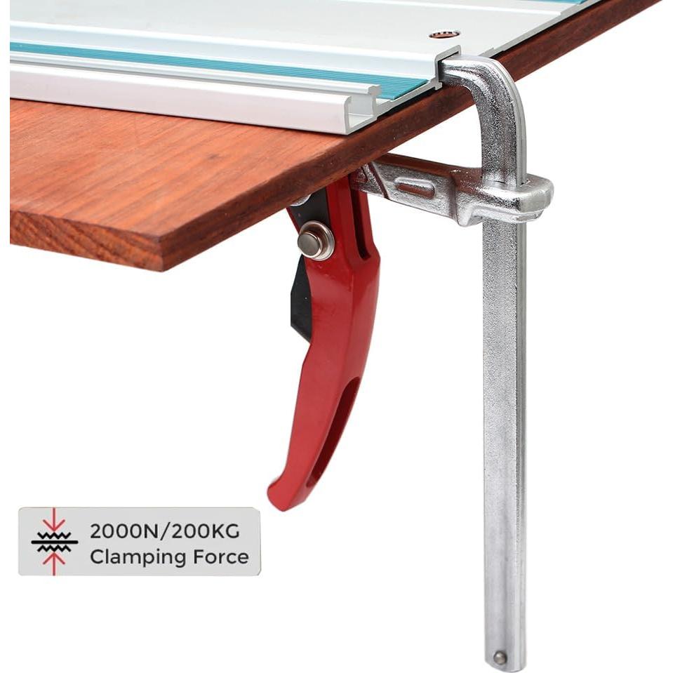 2 Abrazaderas de Mesa de Trinquete KETIPED Rojas 0-15.24 cm