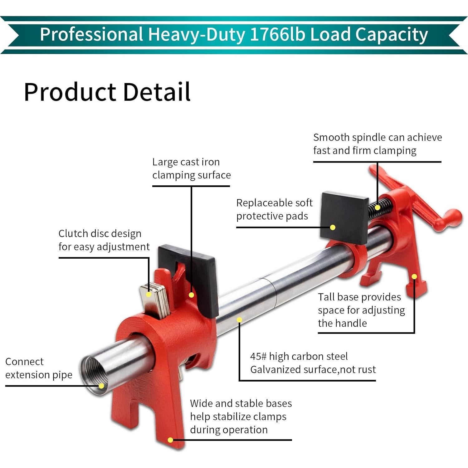Juego de Abrazaderas de Tubo H-Style DEEFIINE 3/4" 2 Piezas
