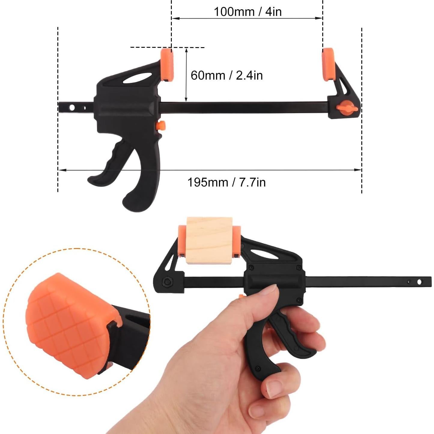 Paquete de 20 abrazaderas F GENHAKON 10.16 cm 31.75 kg