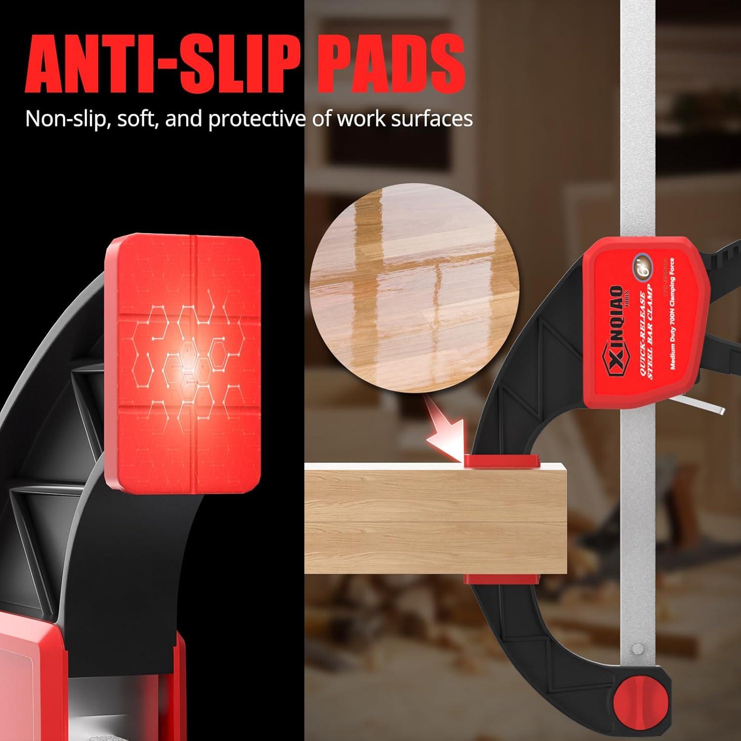 Juego de Abrazaderas para Carpintería XINQIAO 15.24 cm (4) 30.48 cm (2) 68 kg