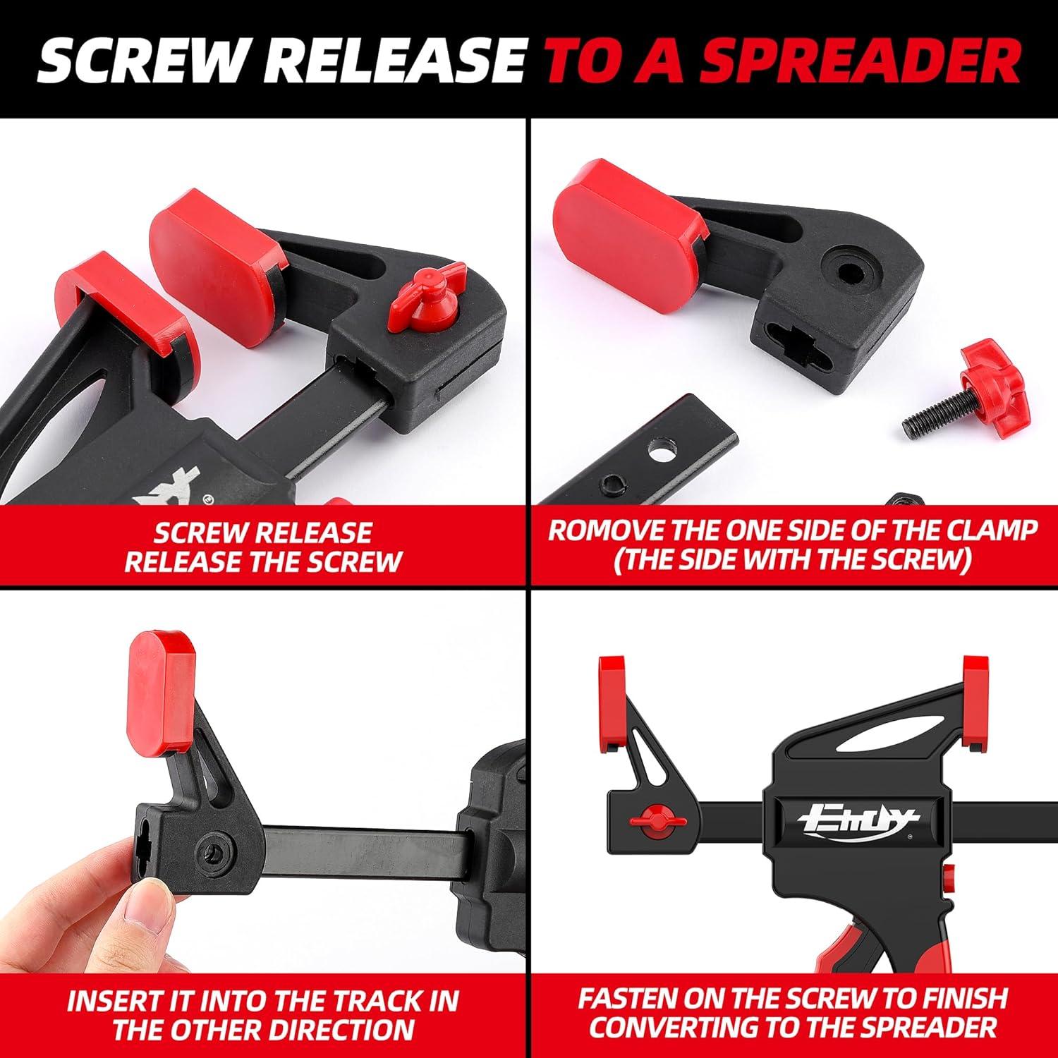 Garras de barra EHDY 30.48 cm, juego de 4 piezas, 130 kg