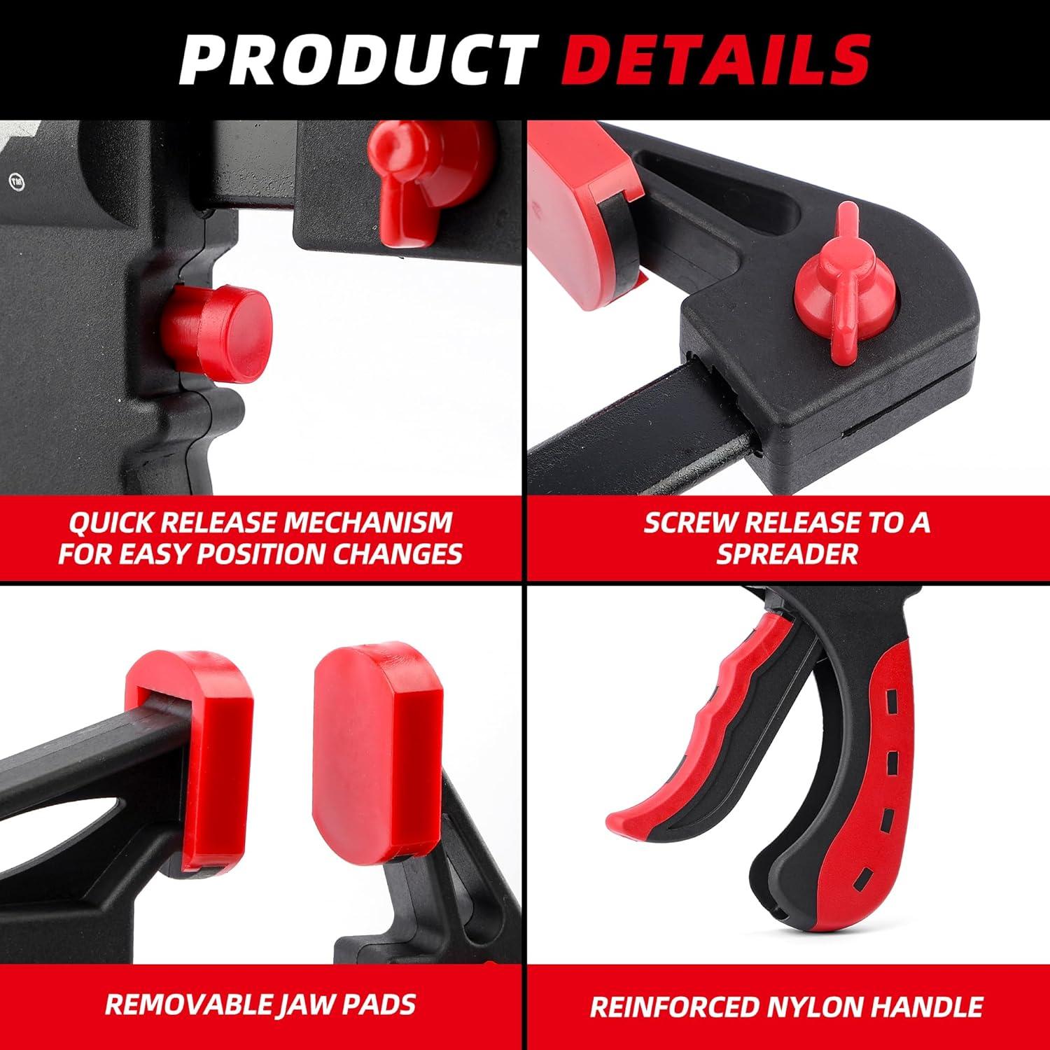 Garras de barra EHDY 30.48 cm, juego de 4 piezas, 130 kg