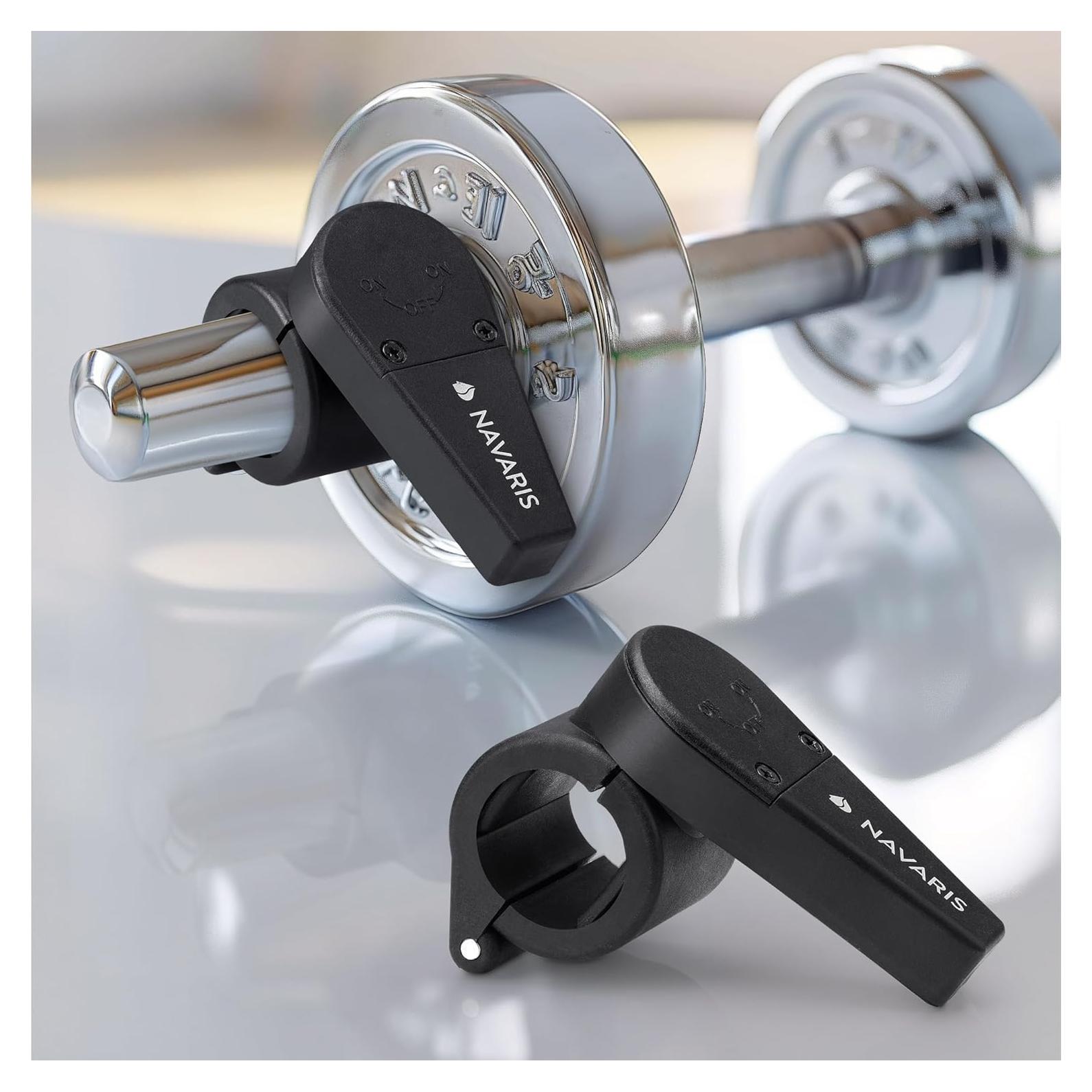 Abrazaderas de barra Navaris 30 mm - Clips de pesas seguros
