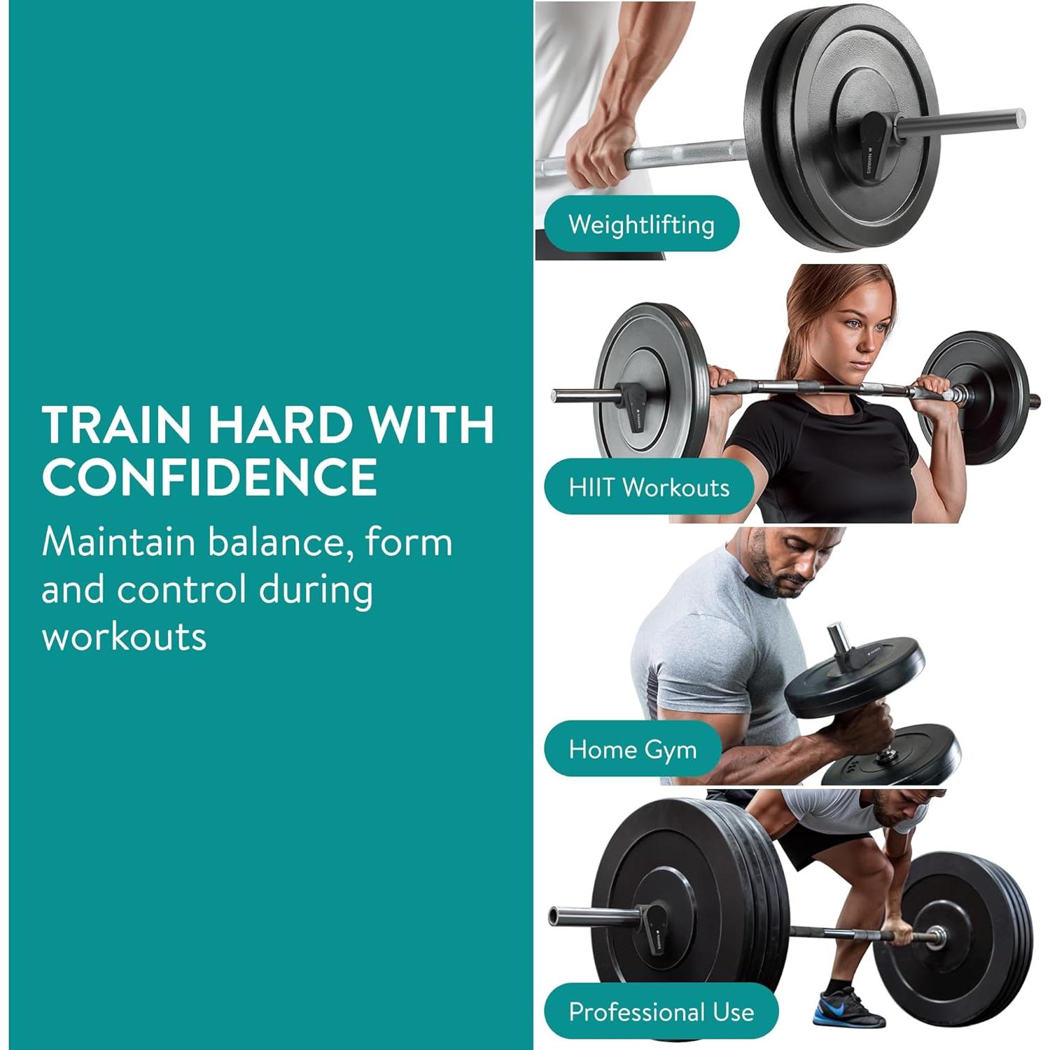 Abrazaderas de barra Navaris 30 mm - Clips de pesas seguros