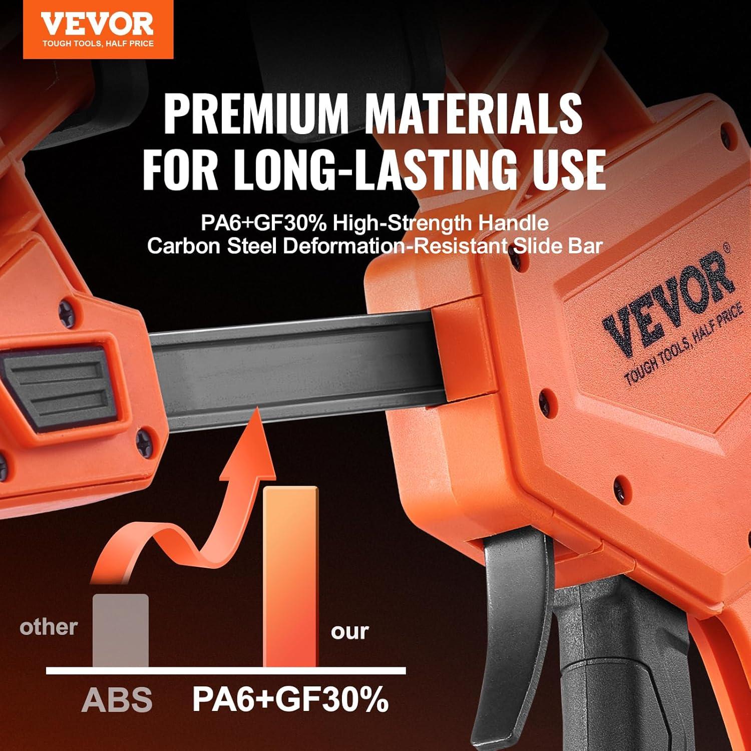 Abrazaderas de Barra VEVOR 61 cm 2-Pack con Carga 136 kg