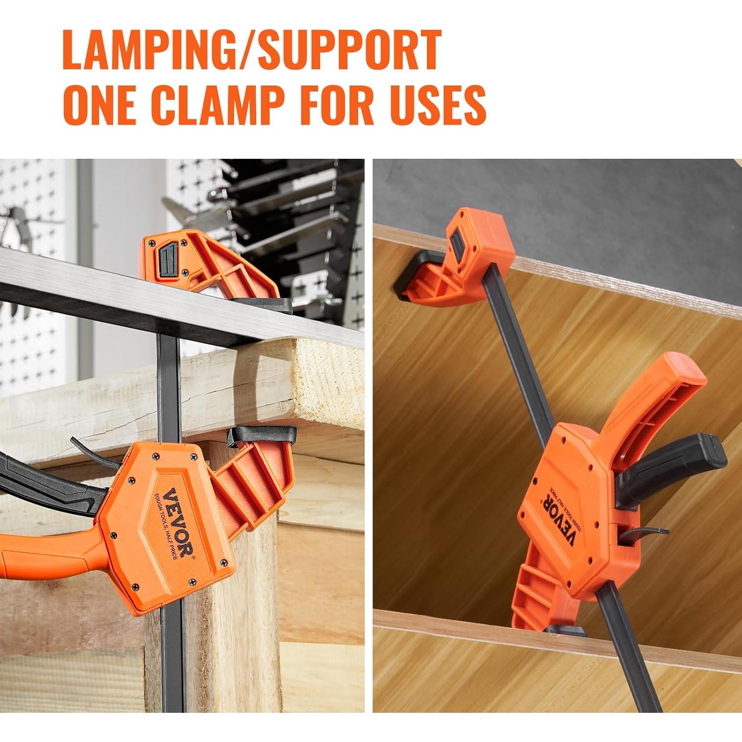 Abrazaderas de Barra VEVOR 61 cm 2-Pack con Carga 136 kg