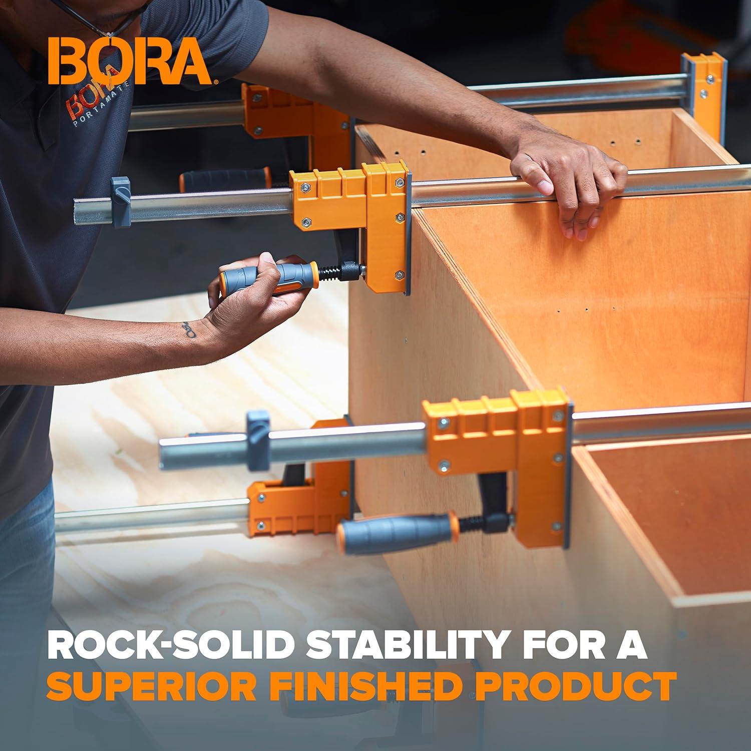 Juego de Abrazaderas Paralelas Bora 2x24" y 2x31" 500kg