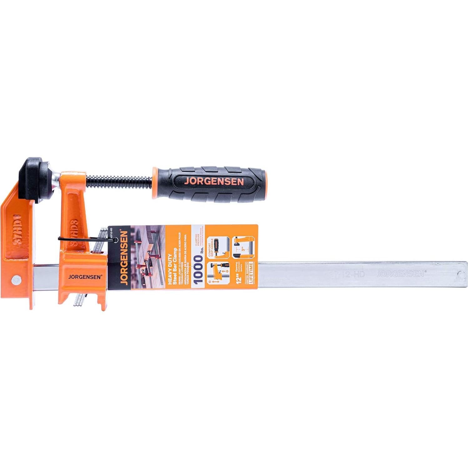 Abrazadera de Barra de Acero Pony 3712-HD 30.48 cm Naranja