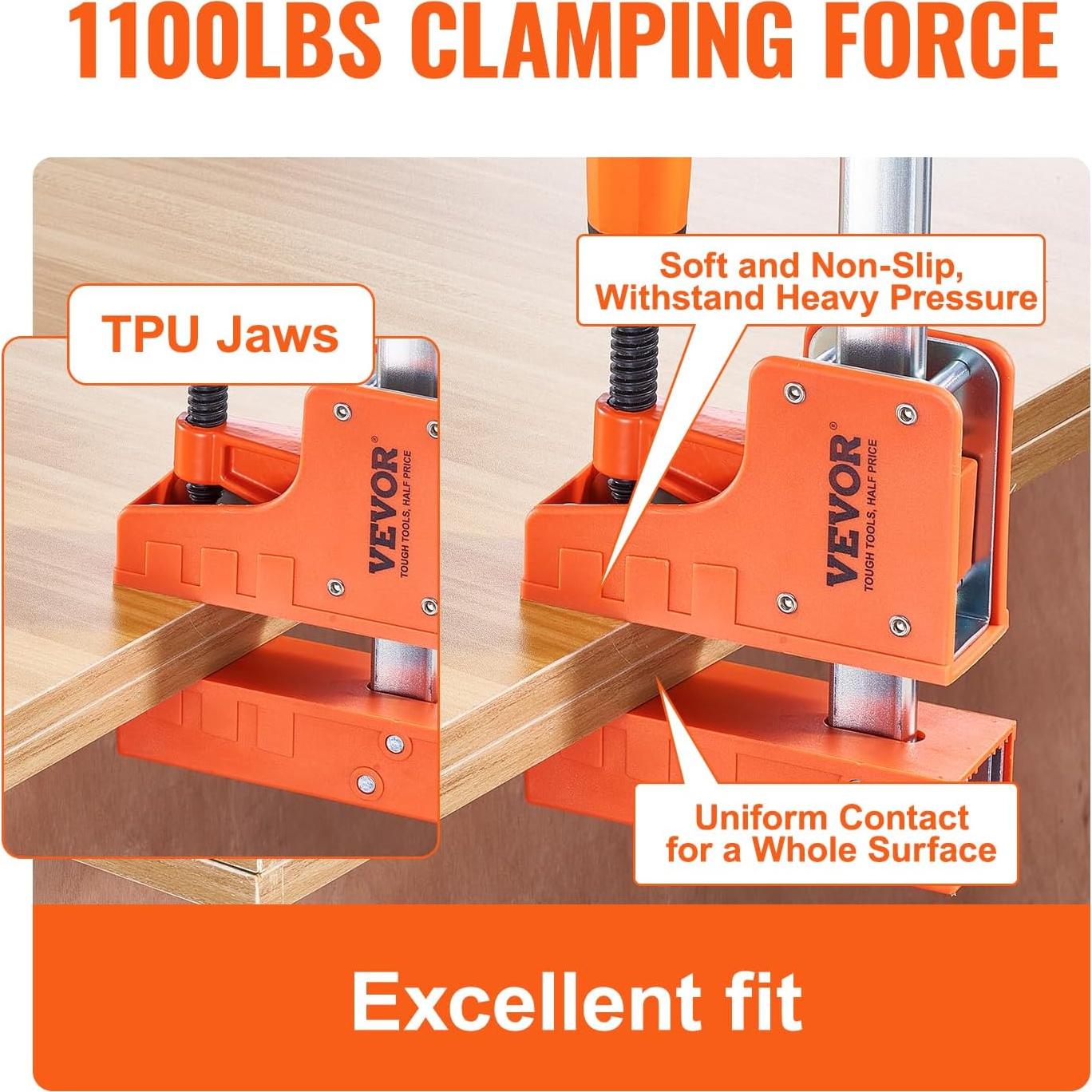 Abrazaderas para Carpintería VEVOR 50" (127 cm) 2 Pzas 499 kg