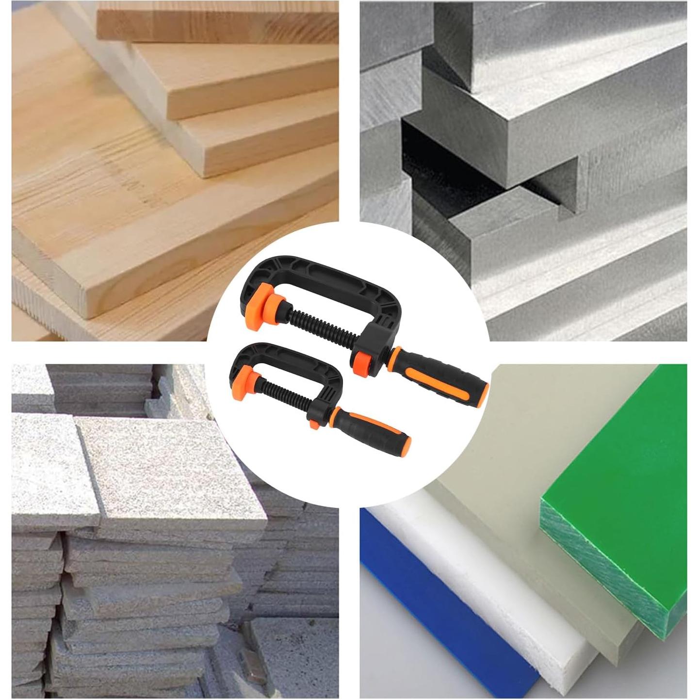 Pinzas C de Plástico Pwshymi, 2 Piezas con Botón Liberación Rápida