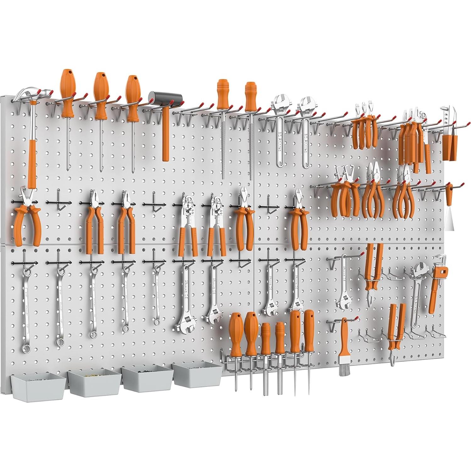 Tablero de Metal WALMANN 121.9x91.4cm con Accesorios para Herramientas