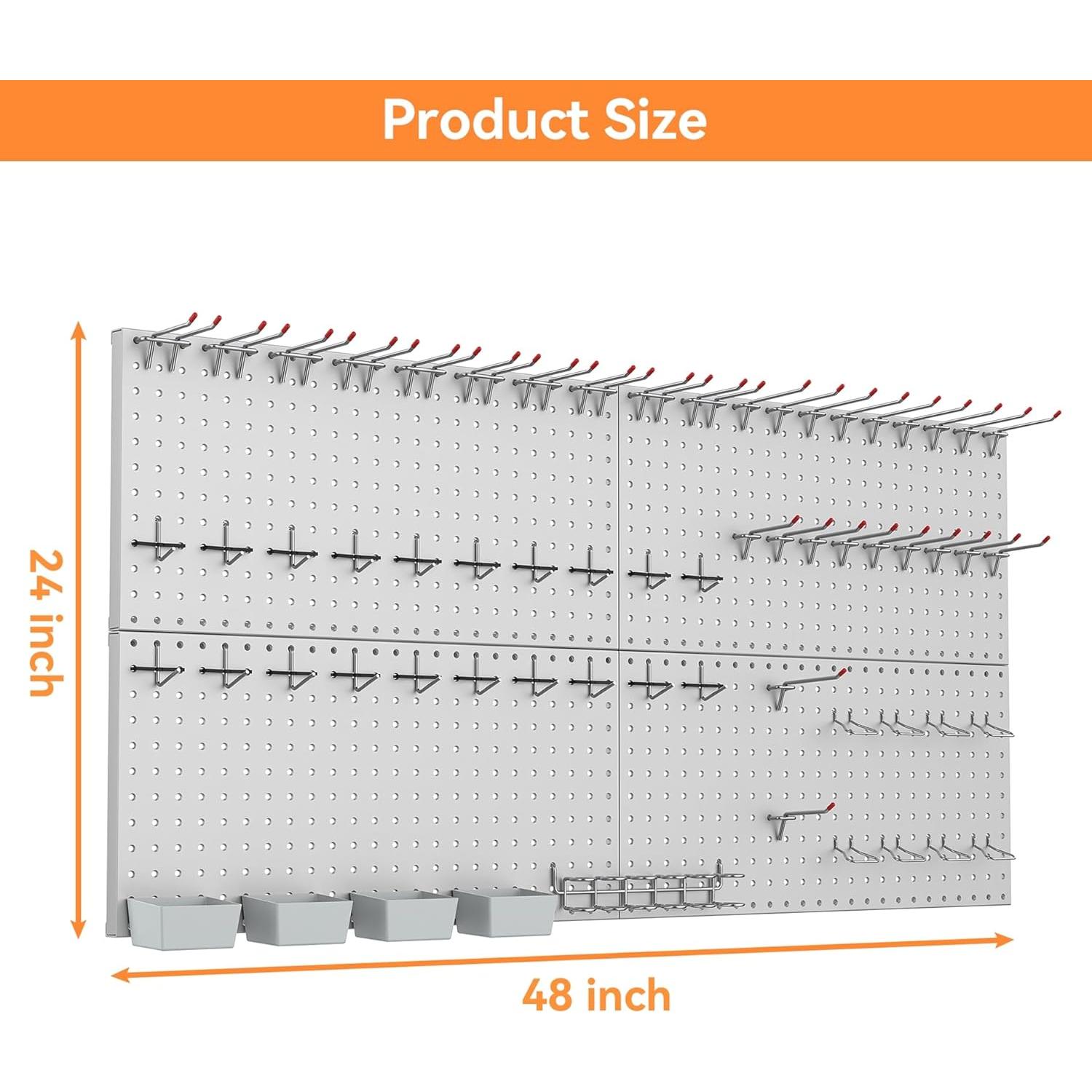 Tablero de Metal WALMANN 121.9x91.4cm con Accesorios para Herramientas
