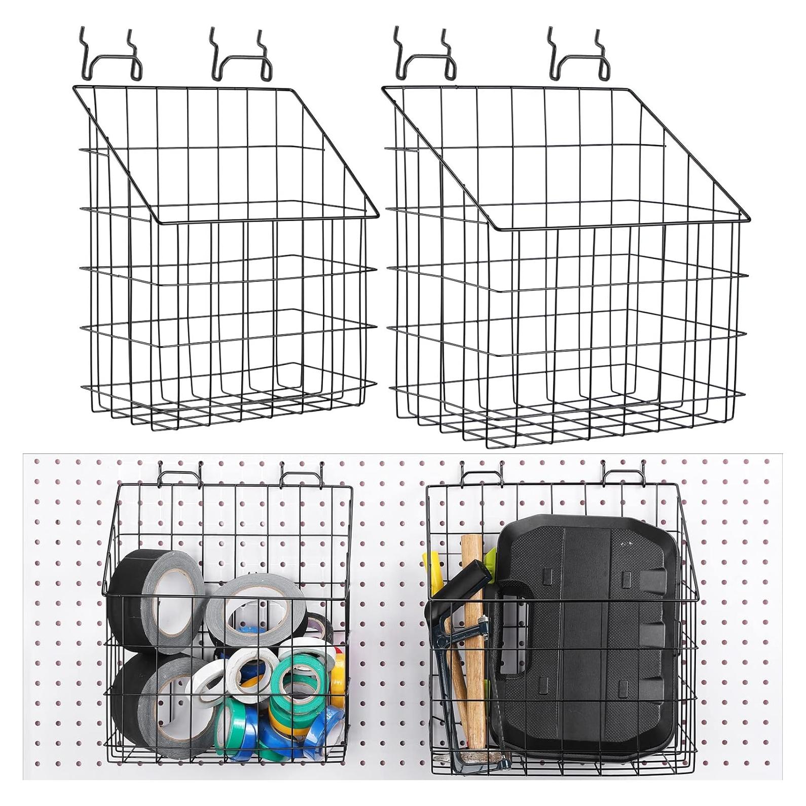 Cestas para Tablero de Clavos Meekoo 2 Pcs 31.5x19x32.5cm y 28x12.7x32cm