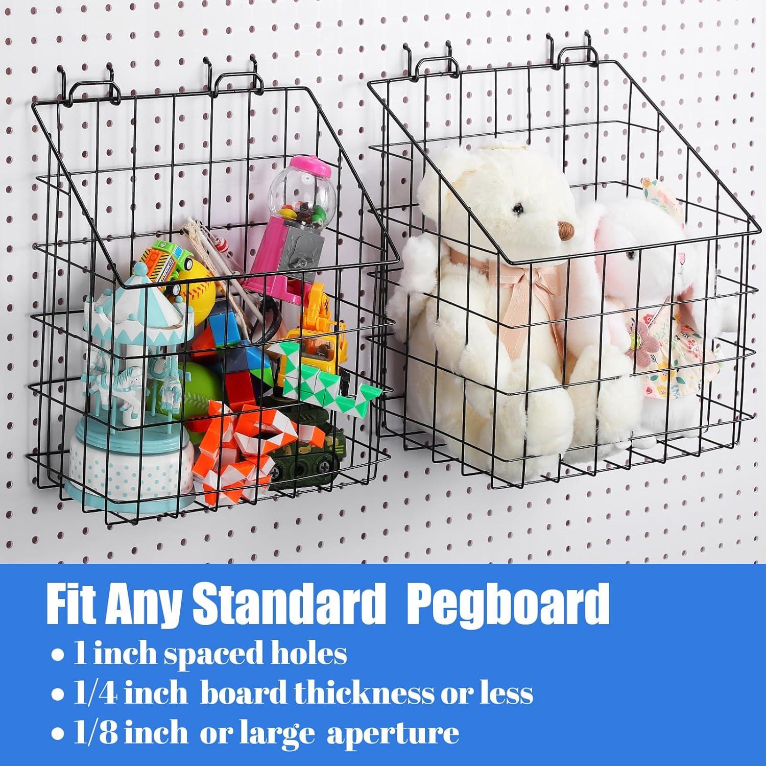 Cestas para Tablero de Clavos Meekoo 2 Pcs 31.5x19x32.5cm y 28x12.7x32cm