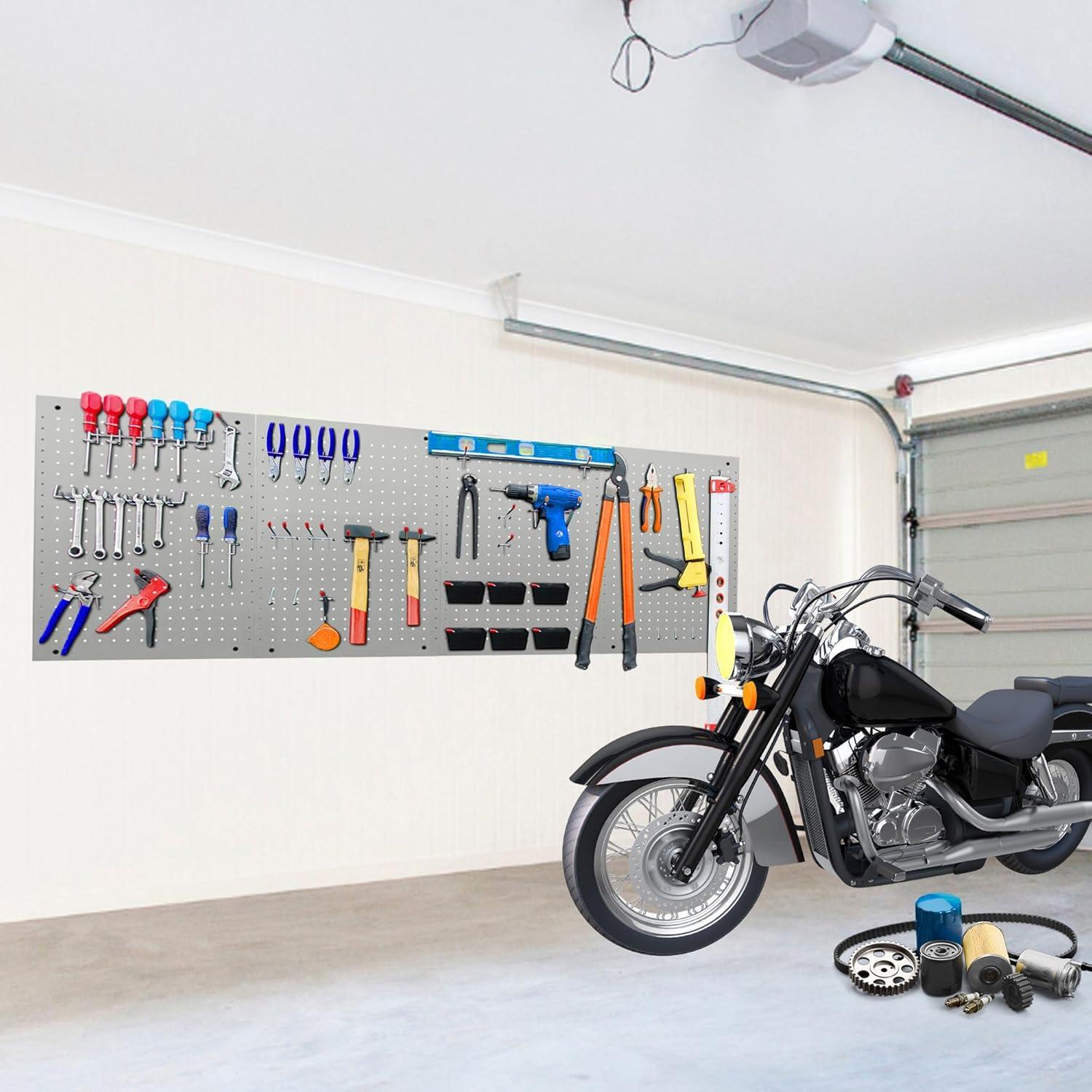 Organizador de Pared LUGO 4 Paneles 61x40.6cm con 128 Accesorios