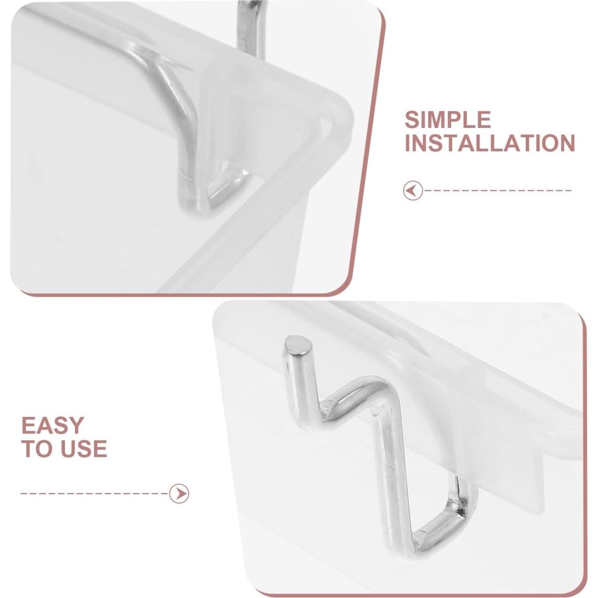 Kit de 6 Cajas de Almacenamiento Transparente POPETPOP para Tablero Perforado