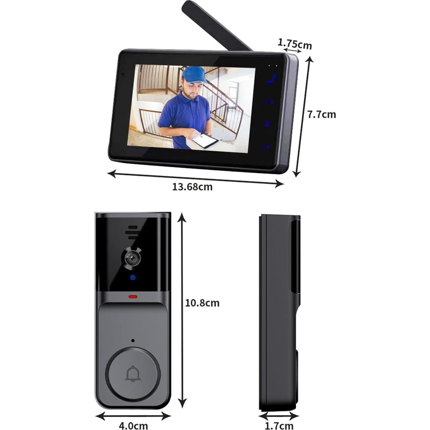 Cámara de Timbre Inalámbrico TKMARS IP06 Video HD 1080P