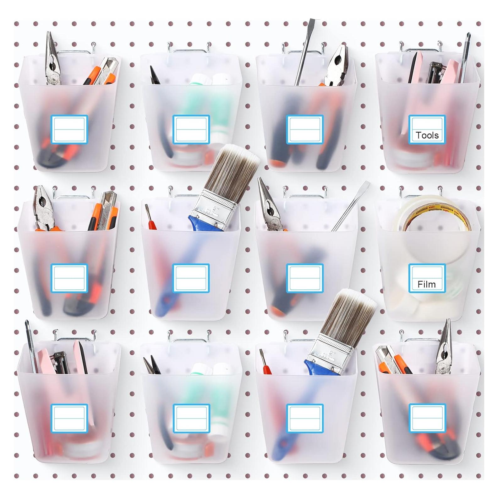 Namalu 12 Contenedores de Almacenamiento para Tablero Perforado