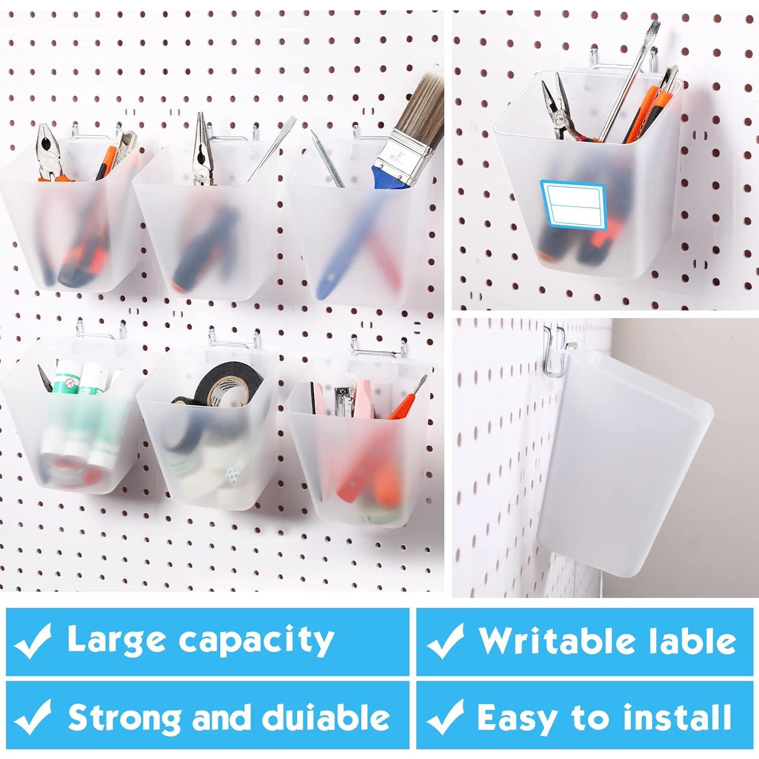 Namalu 12 Contenedores de Almacenamiento para Tablero Perforado