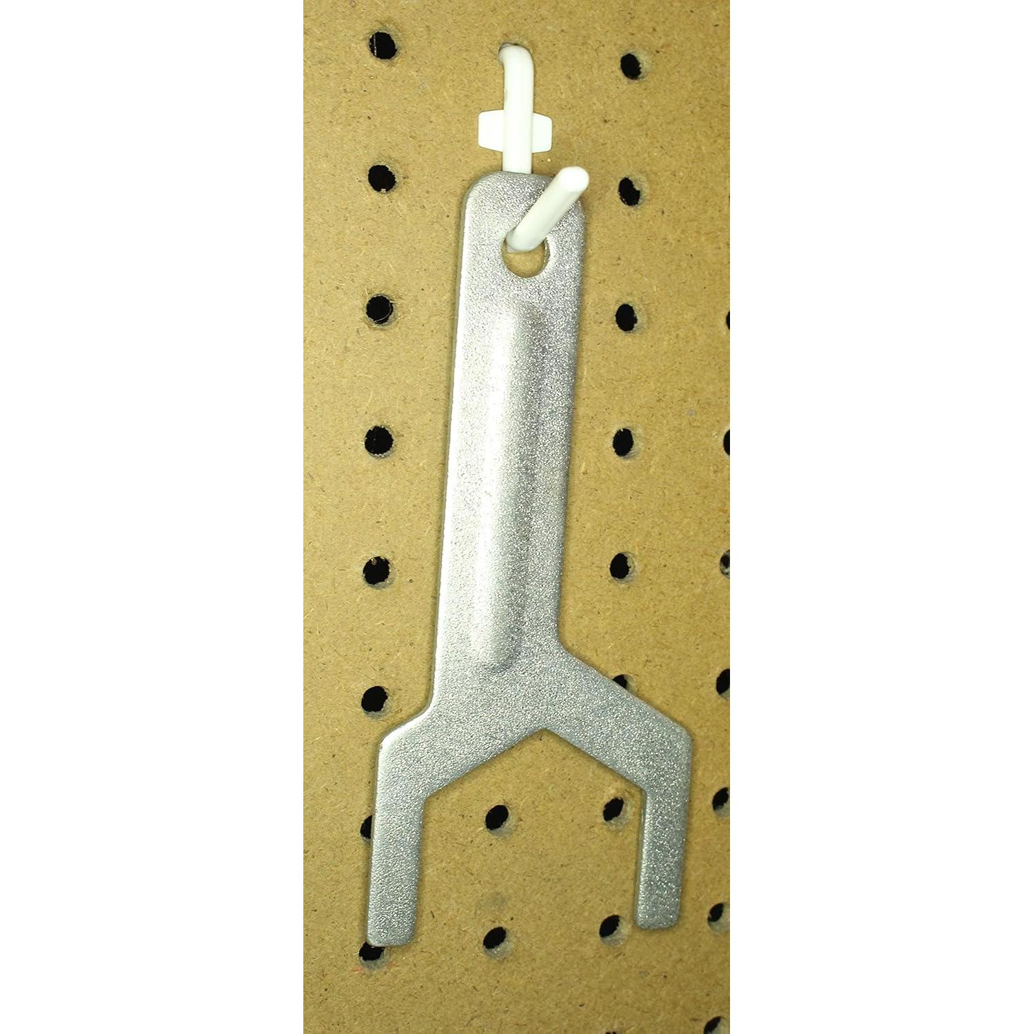 Ganchos de Tablero de Clavos Estilo L JSP 50 Unidades Blanco