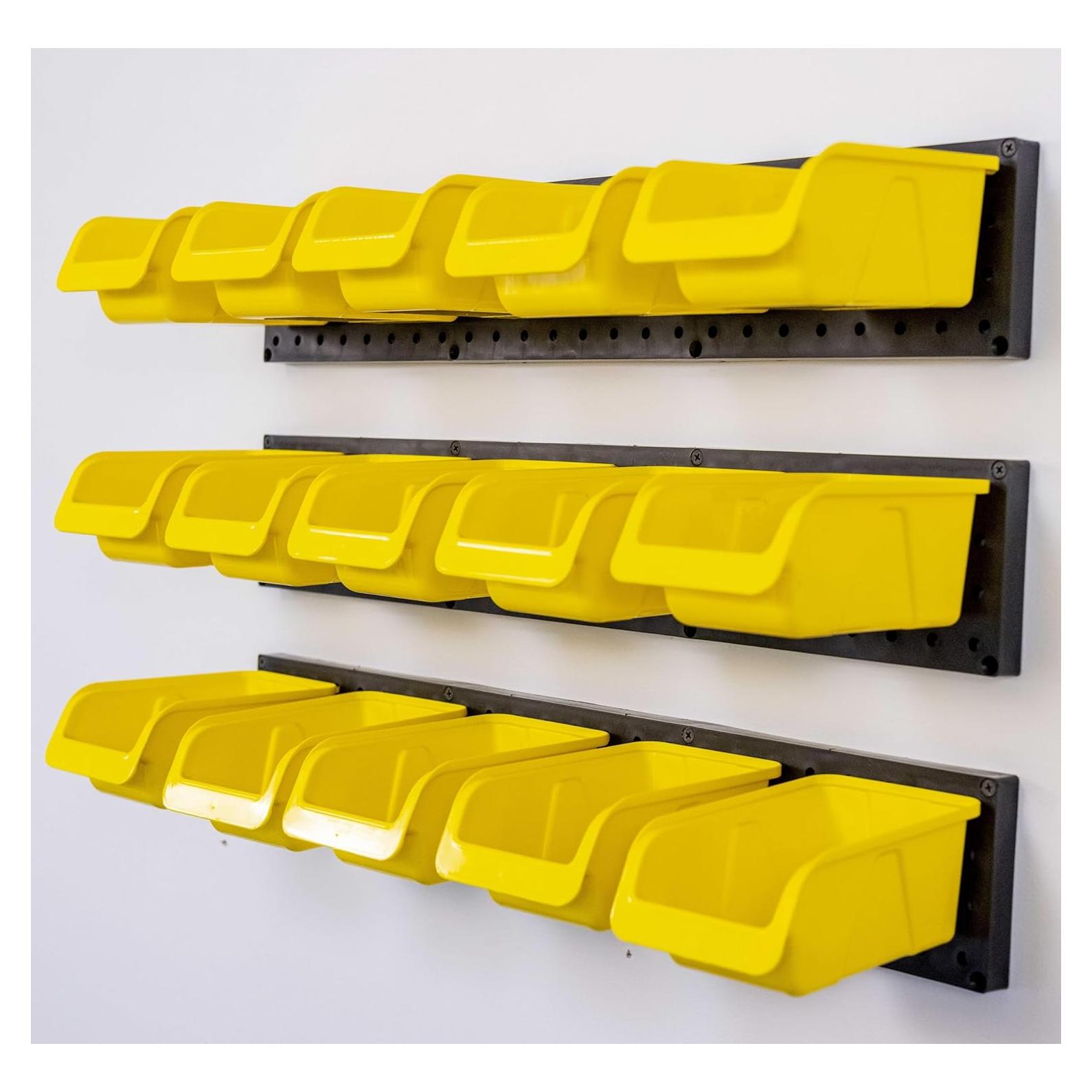 Organizador de Pared WallPeg con 3 Rieles y 15 Contenedores