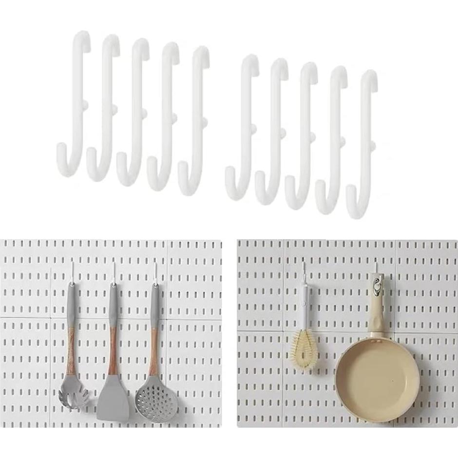 Organizador de Tablero de Clavos Keepo con 10 Ganchos Cortos