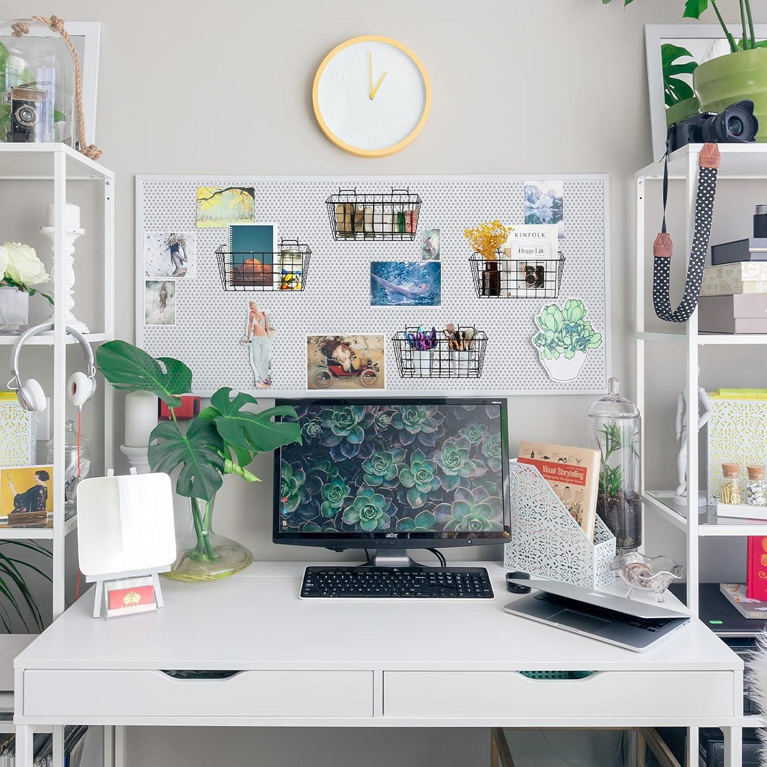 Cestas de Tablero Perforado G.CORE 4 Piezas Metal 27.94x11.94 cm