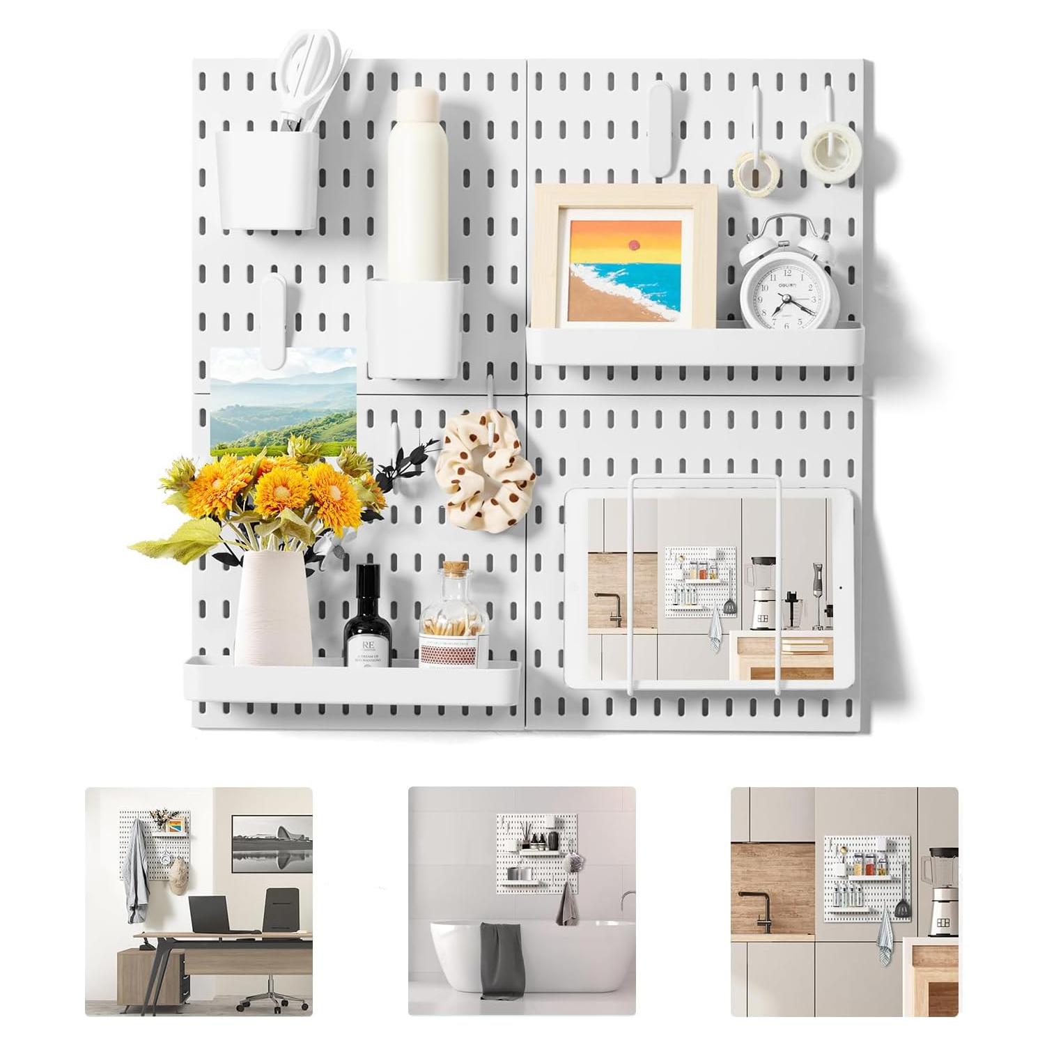 Kit Organizador de Pared VUSIGN 4 Piezas 56x56 cm Blanco