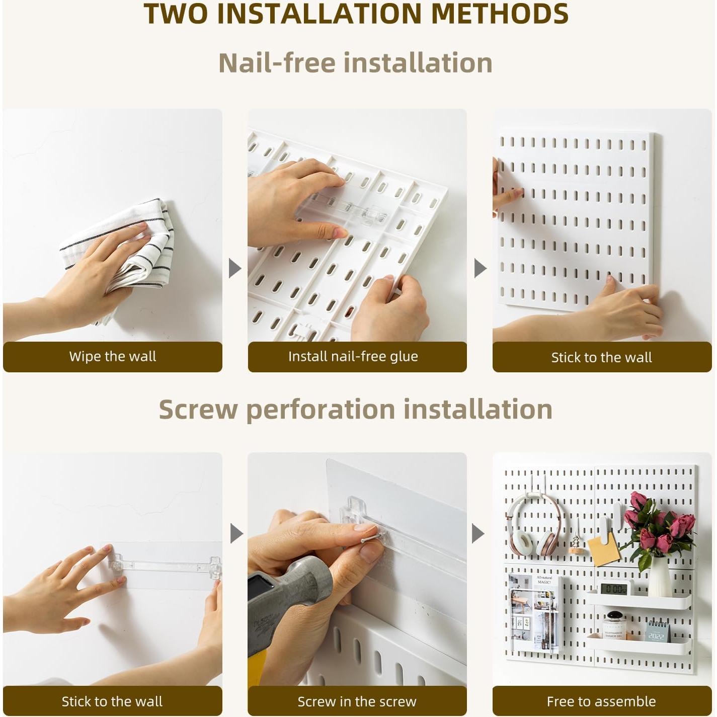 Kit Organizador de Pared VUSIGN 4 Piezas 56x56 cm Blanco