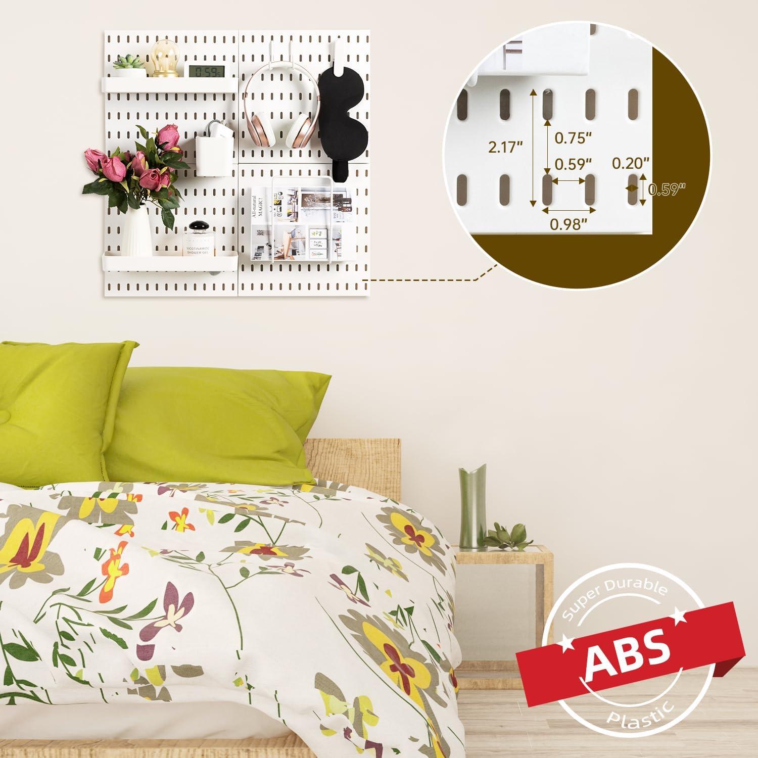 Kit Organizador de Pared VUSIGN 4 Piezas 56x56 cm Blanco