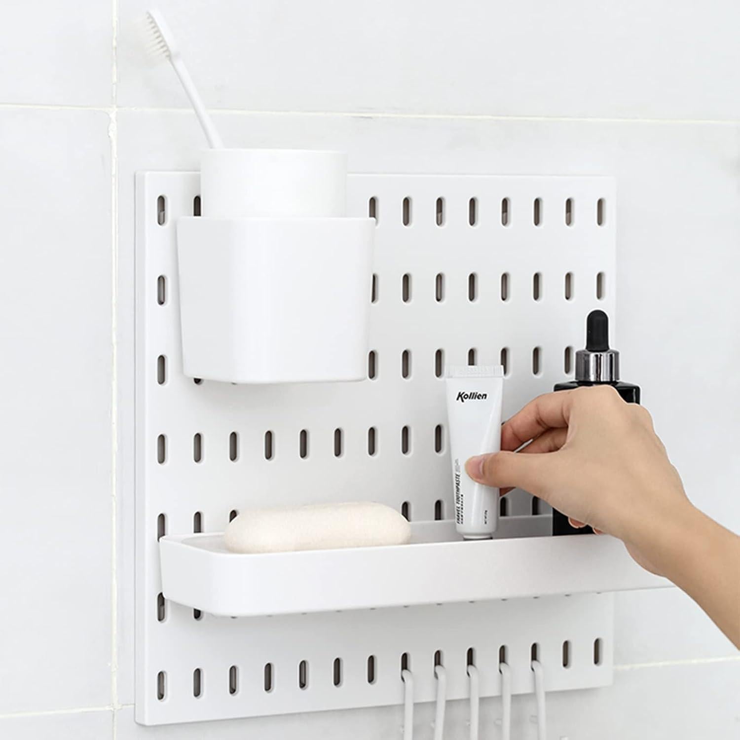 Organizador de Pared Aecllcea 27.4x9 cm Blanco DIY