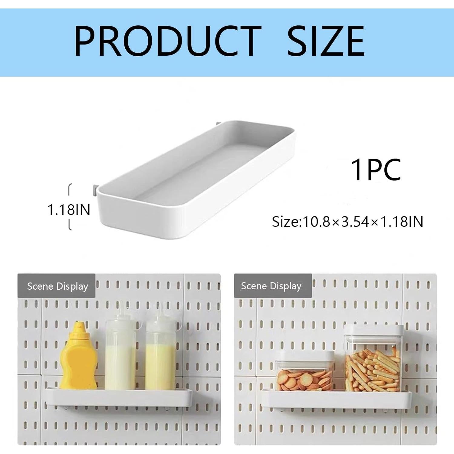 Organizador de Pared Aecllcea 27.4x9 cm Blanco DIY