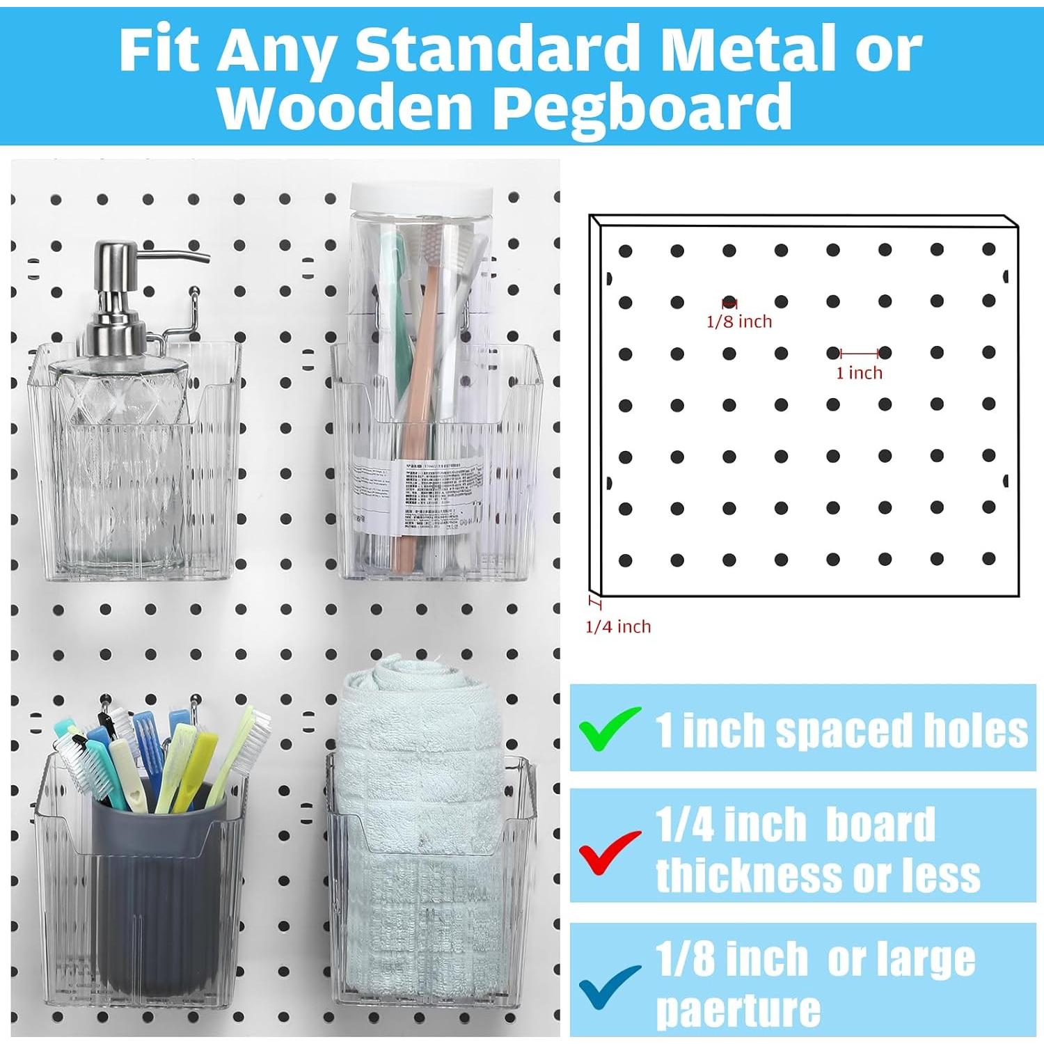 Set 4 Contenedores de Tablero de Clavos Suzile 11x8x11.5cm