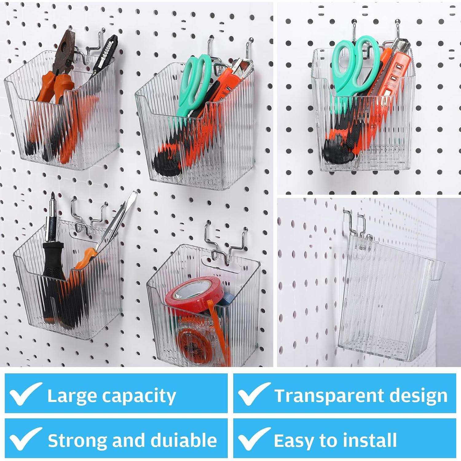 Set 4 Contenedores de Tablero de Clavos Suzile 11x8x11.5cm