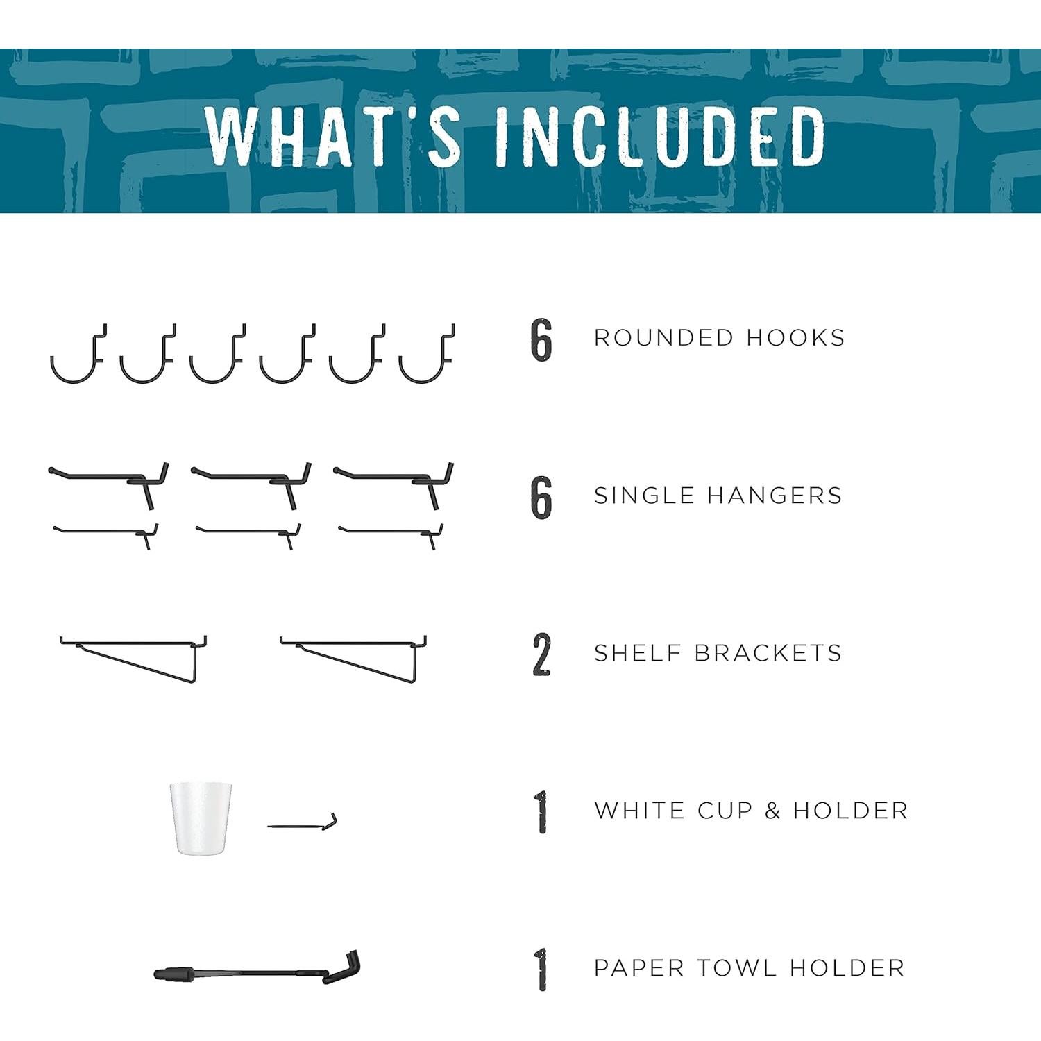 Kit Organizador Tablero Perforado National Hardware N900-003, 17 Piezas