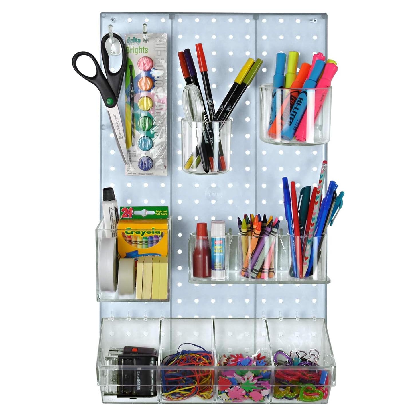 Kit Organizador de Pared Azar Displays 12 Piezas Transparente