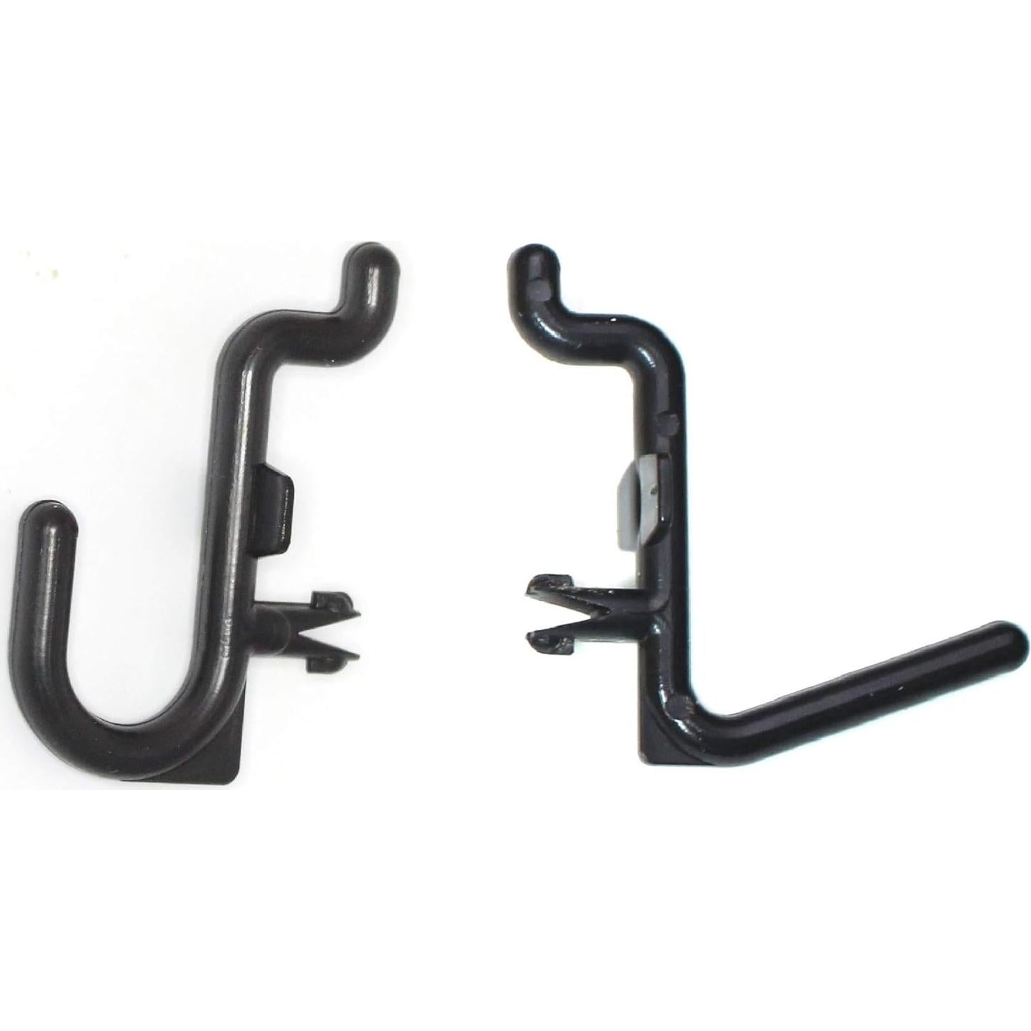 Kit de Ganchos de Plástico Negro JSP 50 Piezas Estilo J y L