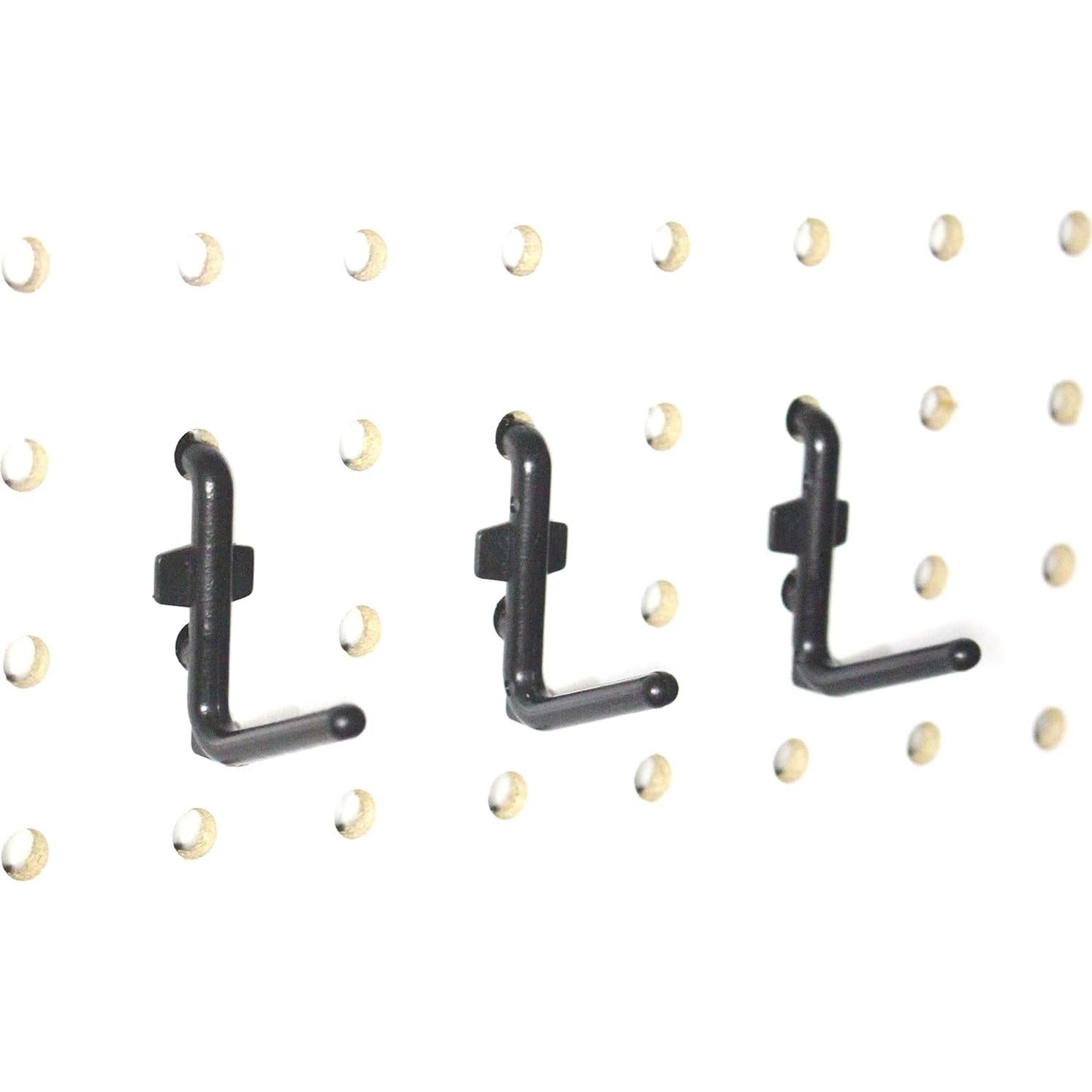 Kit de Ganchos de Plástico Negro JSP 50 Piezas Estilo J y L