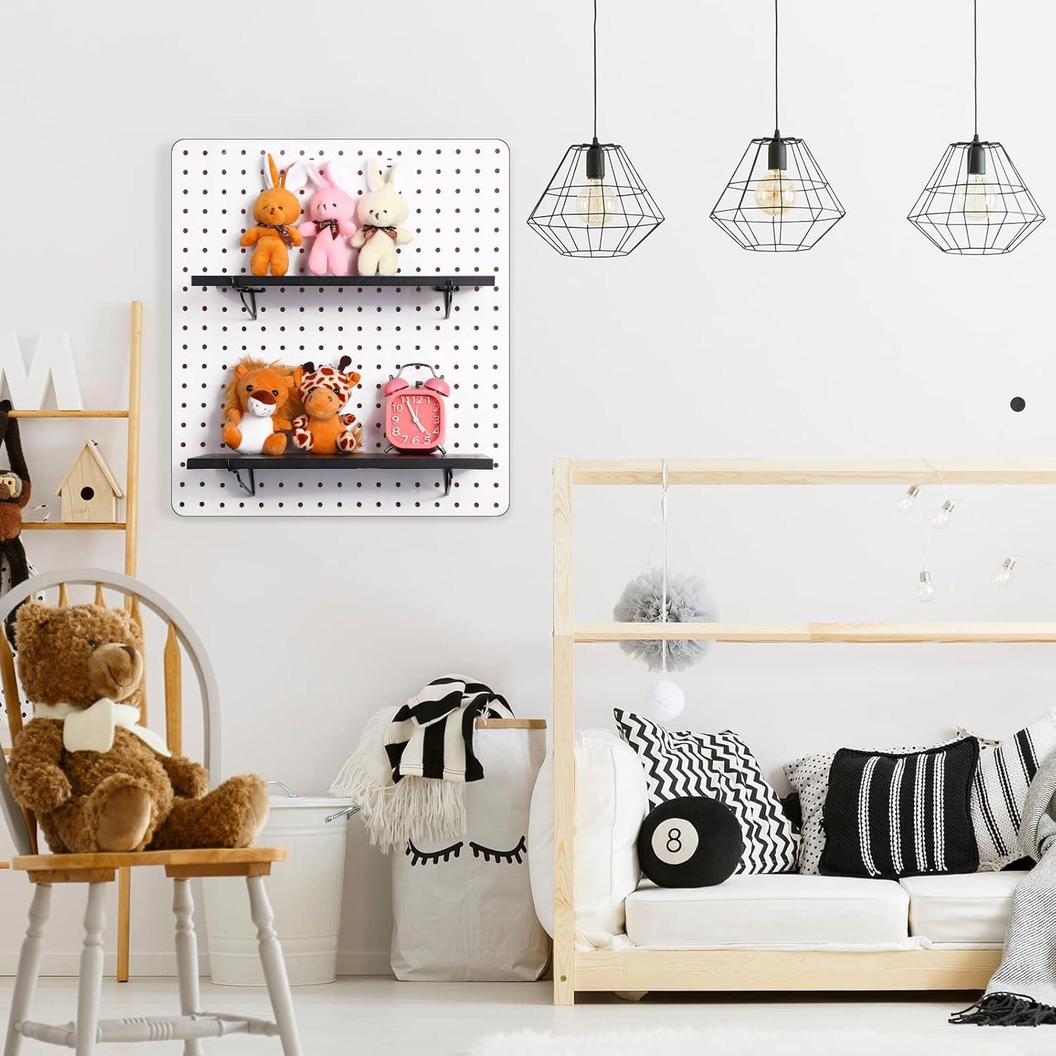 Estante Perforado Blulu 4 Piezas 35x15cm Negro Resistente