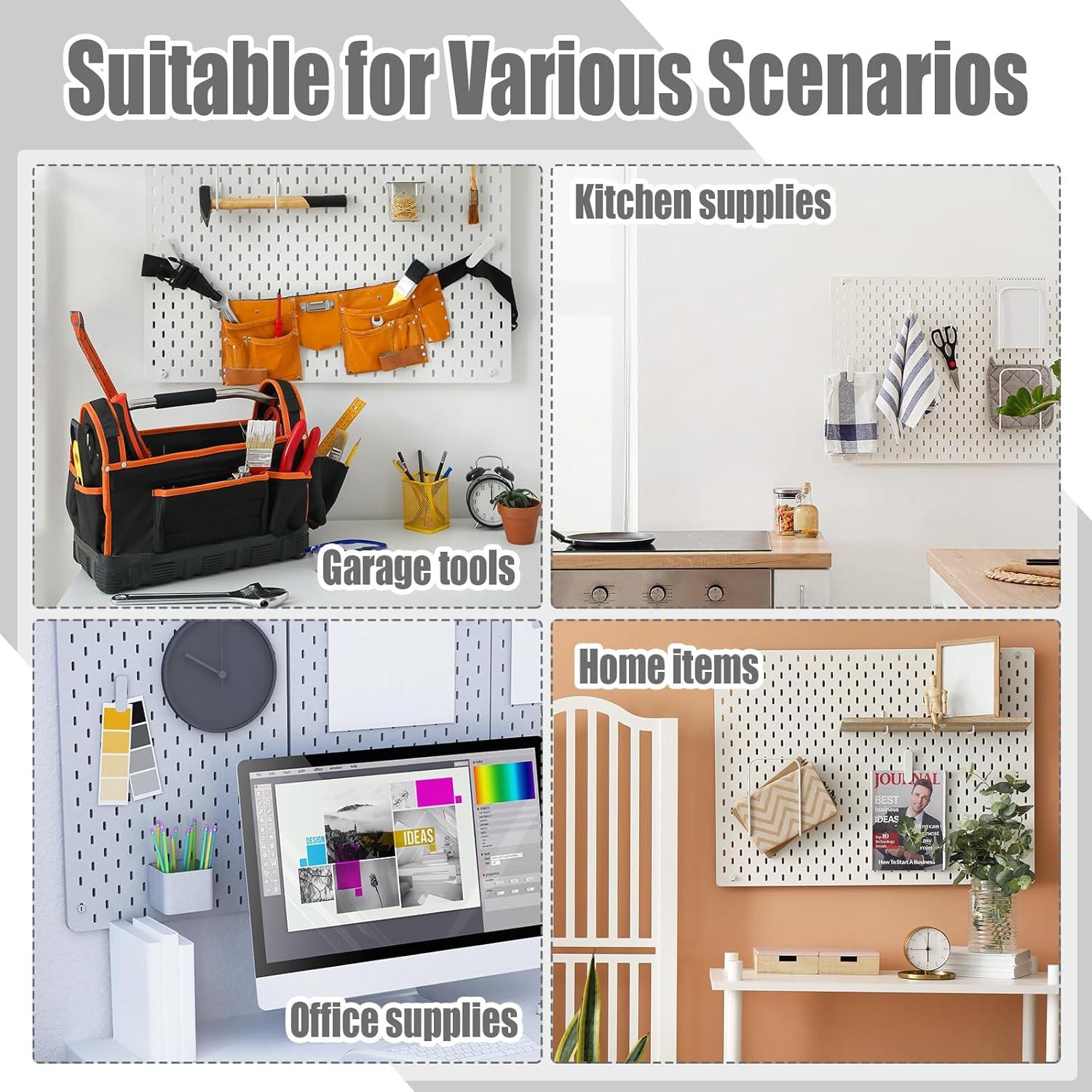 Ganchos para Tablero Perforado Moxweyeni 24 Pcs Compatible IKEA