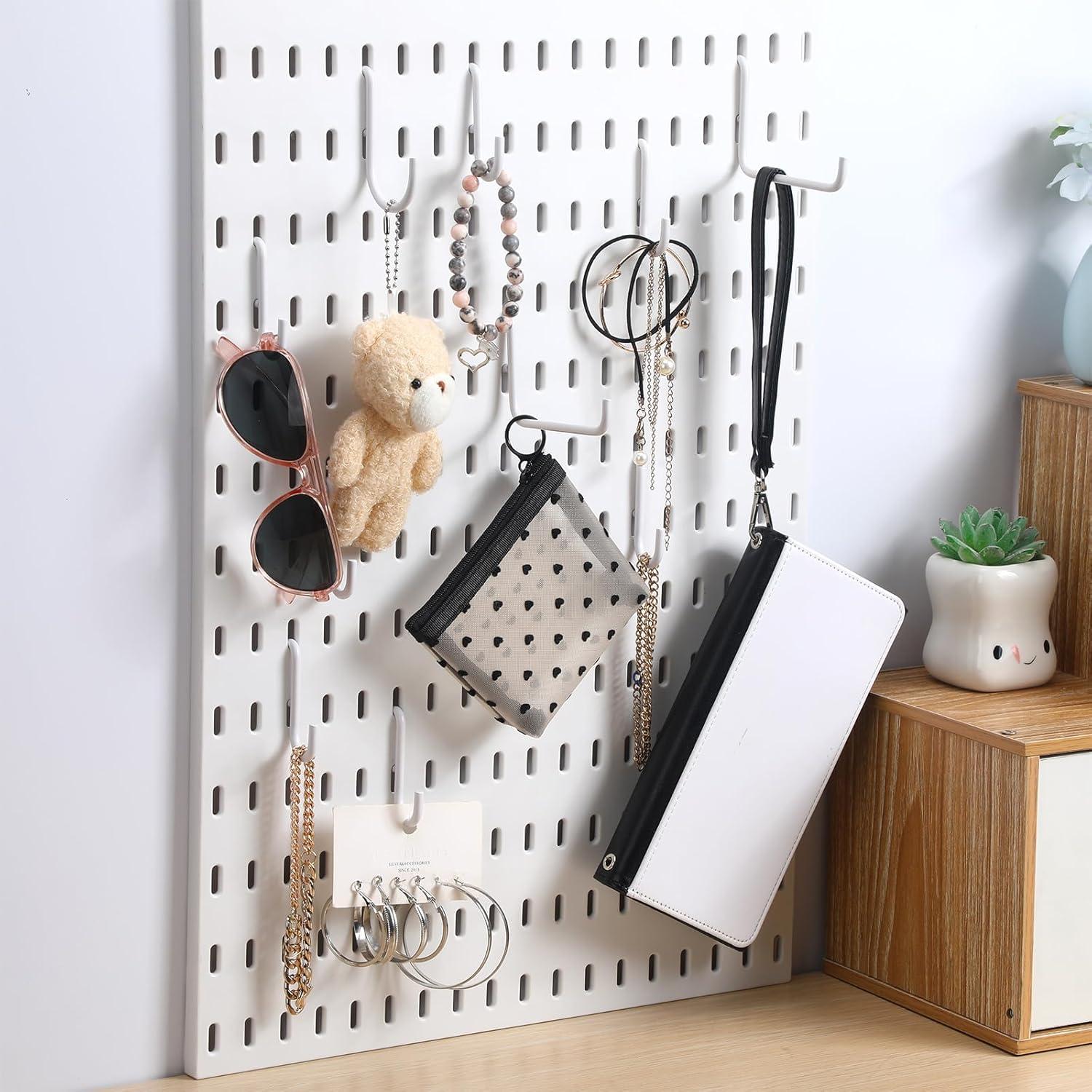 Ganchos para Tablero Perforado Moxweyeni 24 Pcs Compatible IKEA