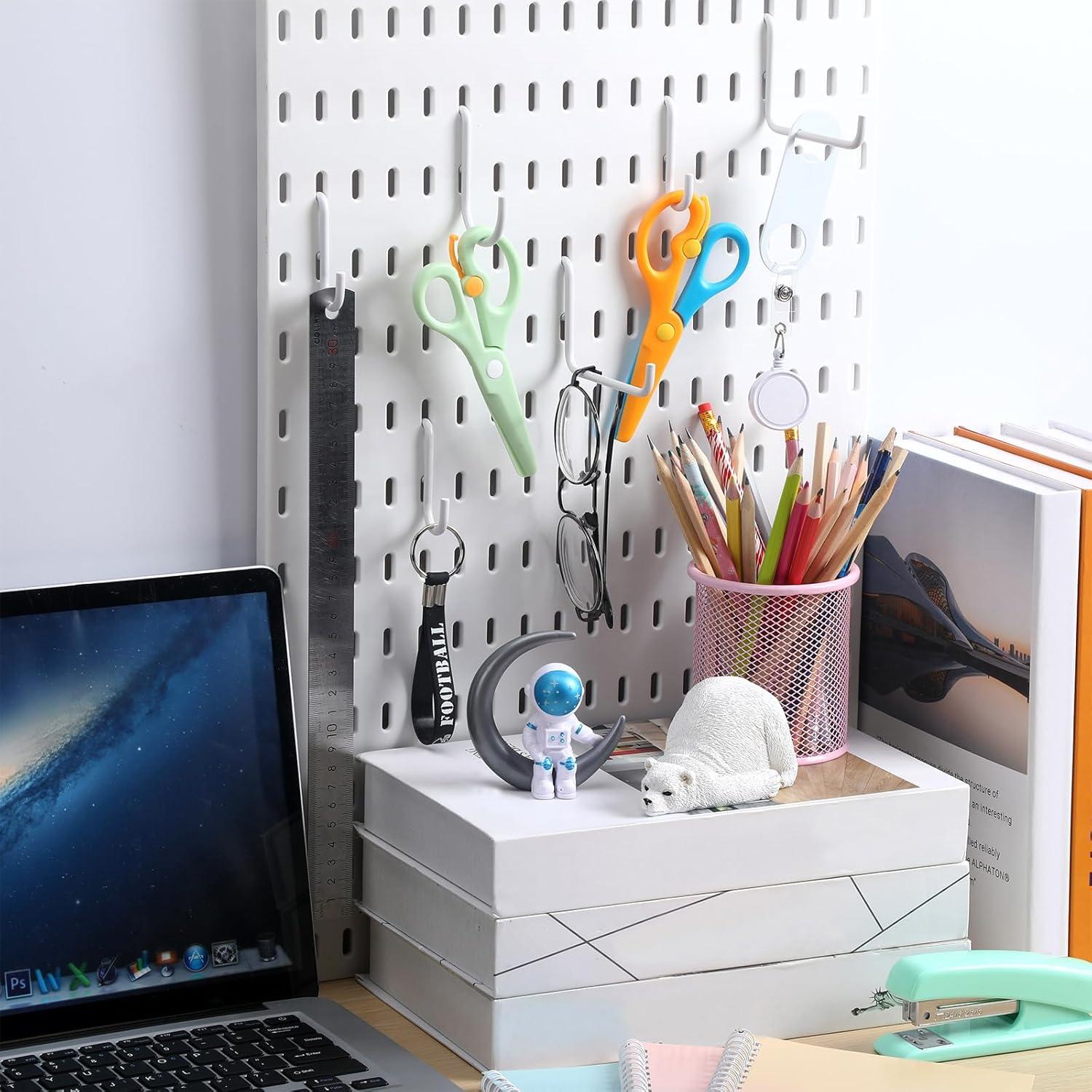 Ganchos para Tablero Perforado Moxweyeni 24 Pcs Compatible IKEA